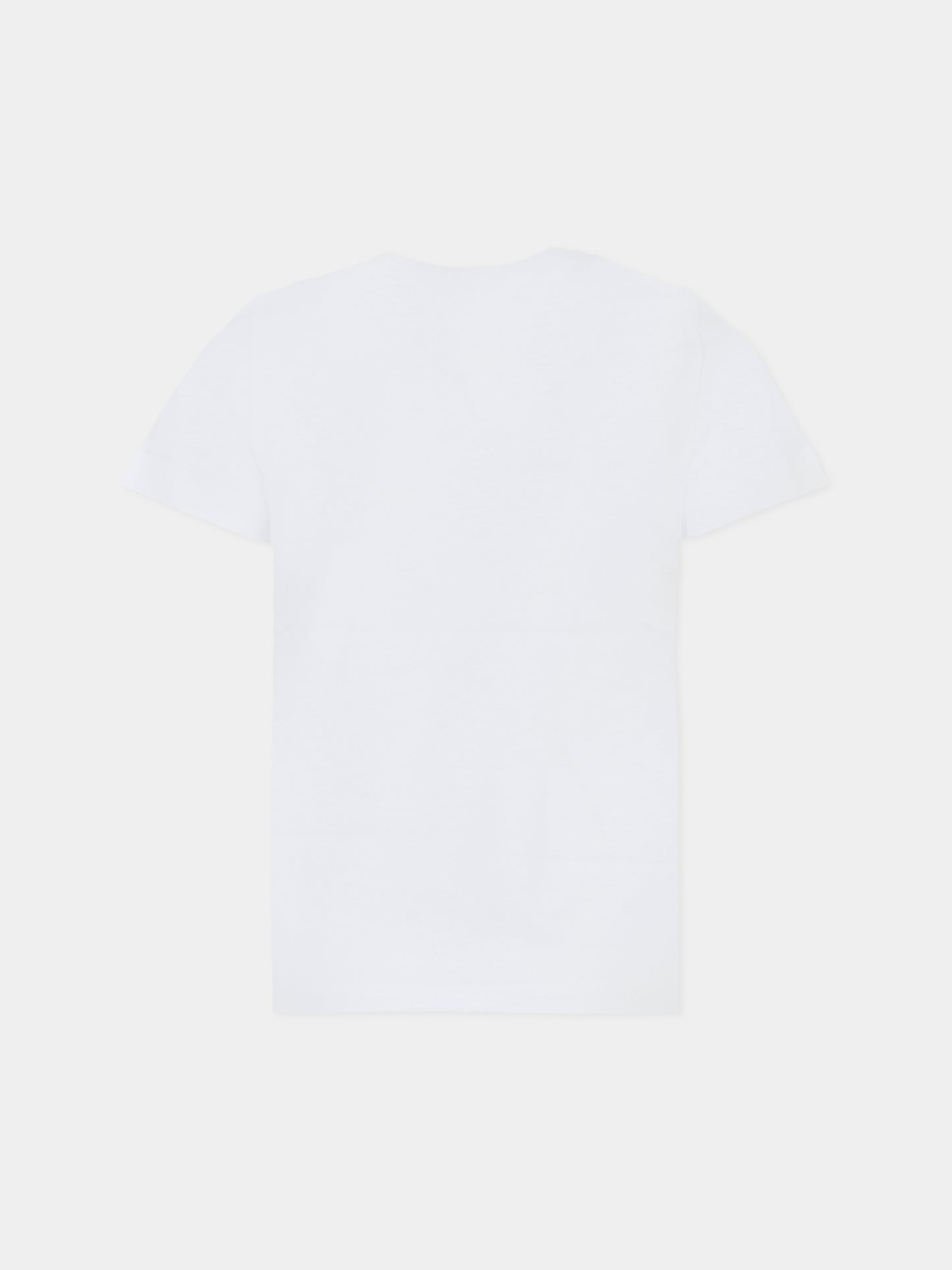 T-shirt bianca per bambino con palma,N°21 Kids,N2104G N0080 0N100