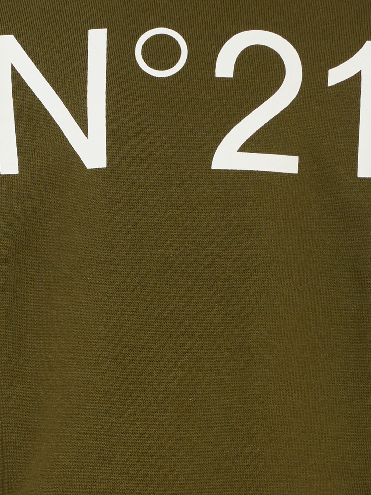 Felpa verde per bambini con logo,N°21 Kids,N21588 N0154 0N514