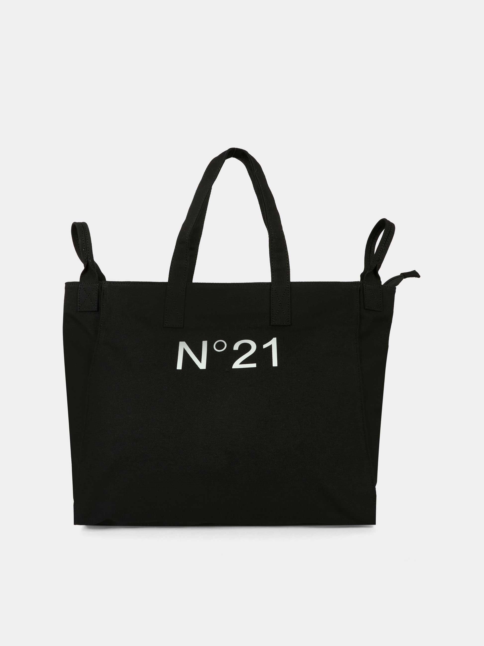 Borsa nera per bambina con logo,N°21 Kids,N21926 N0352 0N900
