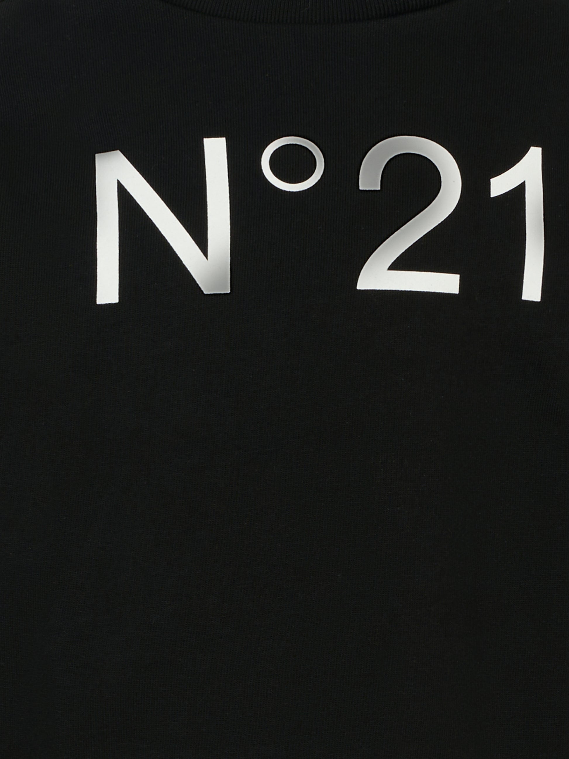 Felpa nera per bambina con logo,N°21 Kids,N21A23 N0154 0NC16