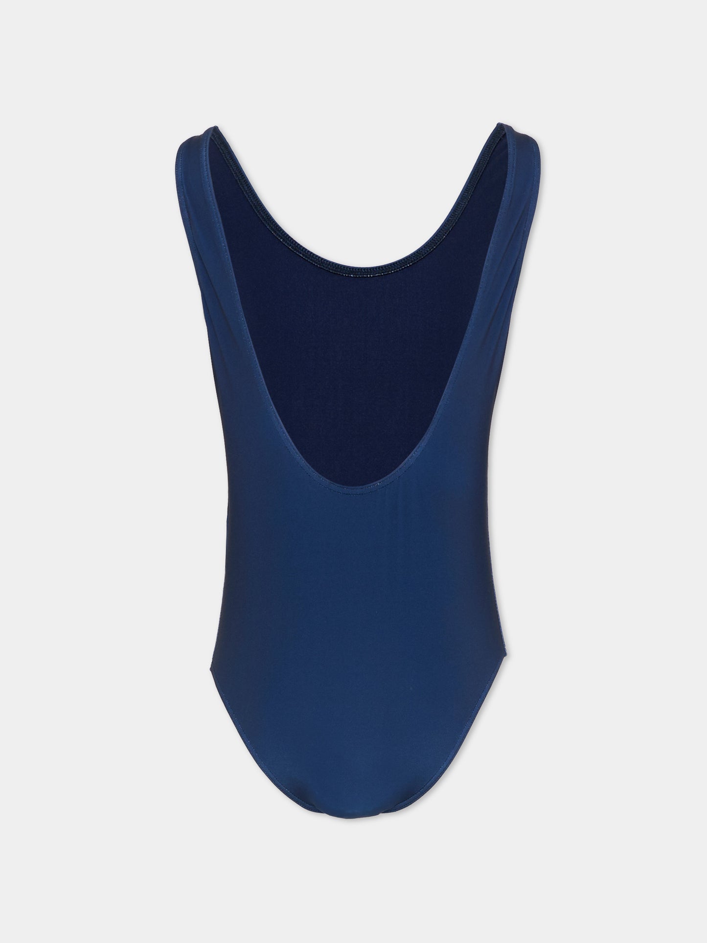 Costume intero blu per bambina con teddy bear,Moschino Kids,H2L00B LKA11 40016