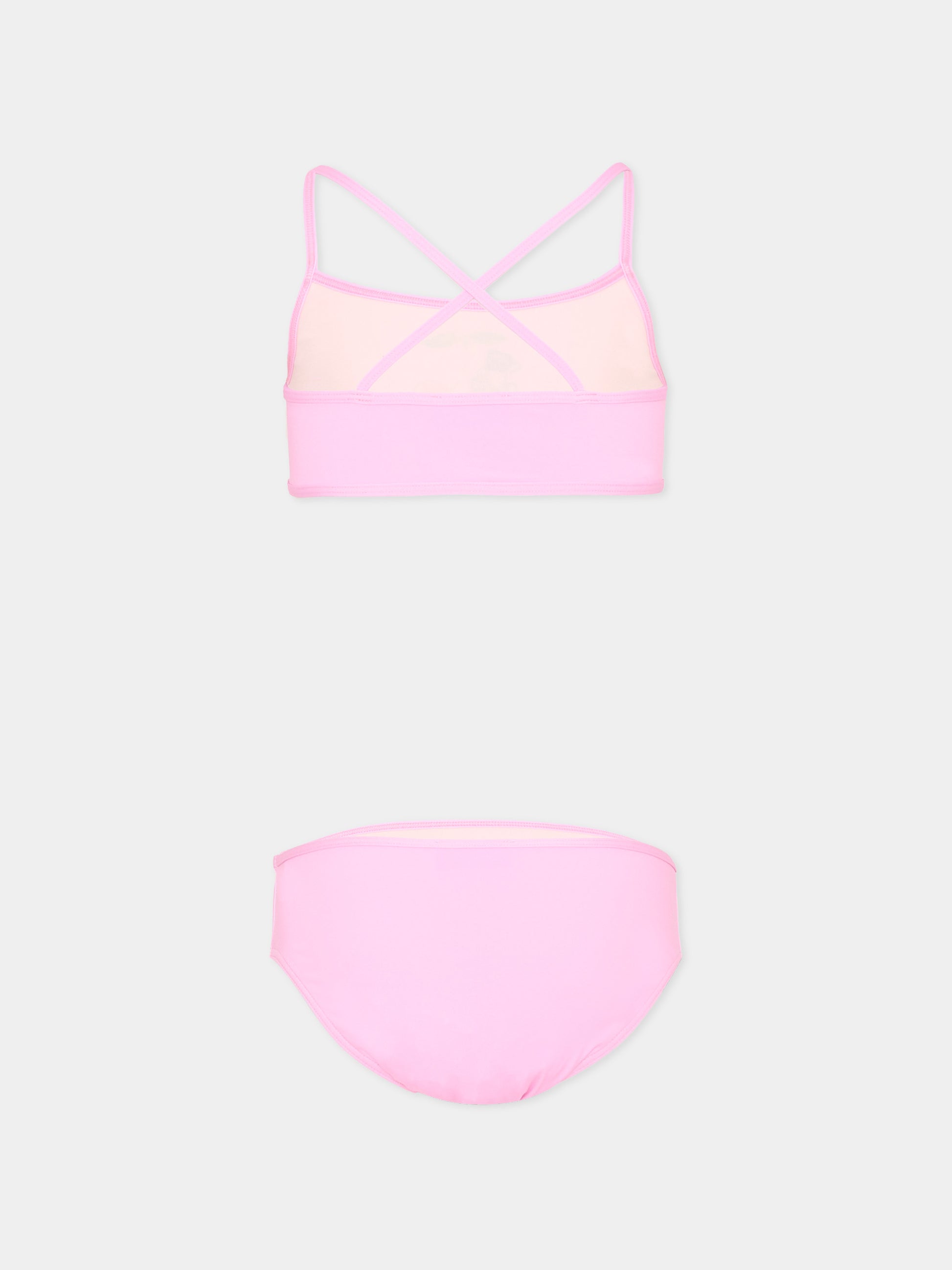 Slip e bikini rosa per bambina con teddy bear,Moschino Kids,HGL00E LKA11 51473