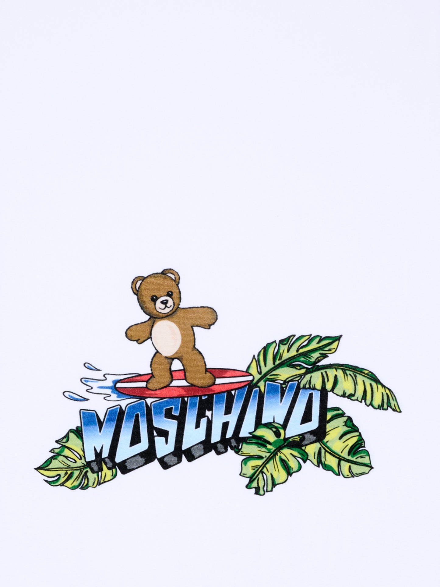 Telo mare bianco con Teddy Bear,Moschino Kids,HTX01B LGA24 10101