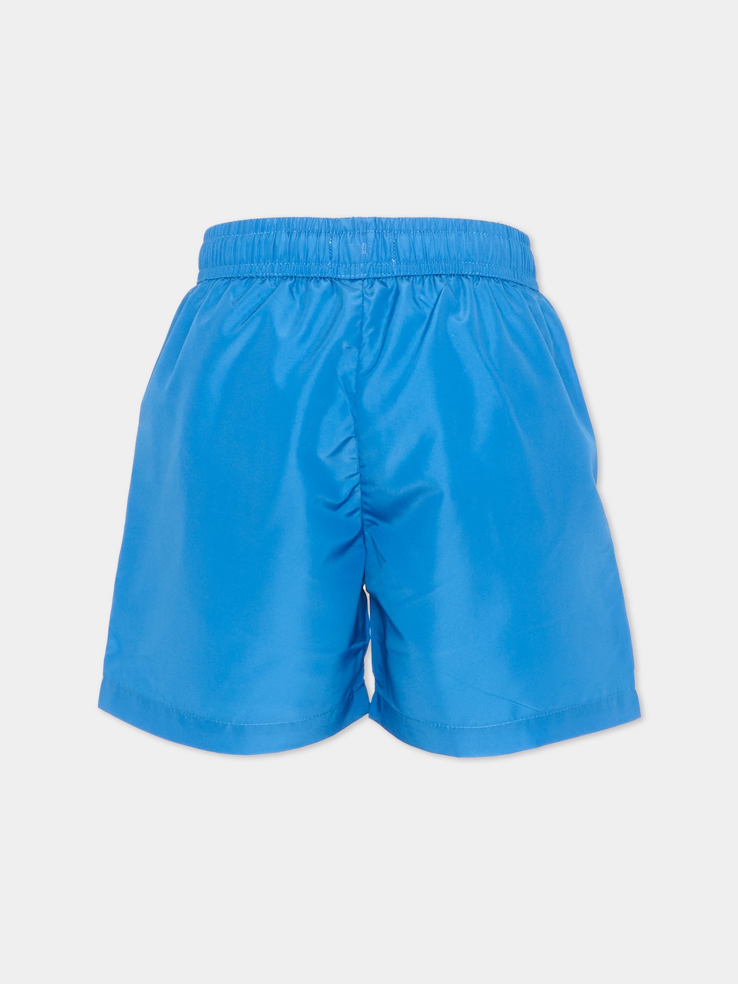 Boxer mare blu per bambino con logo,Moschino Kids,HUL01K LKA02 40630