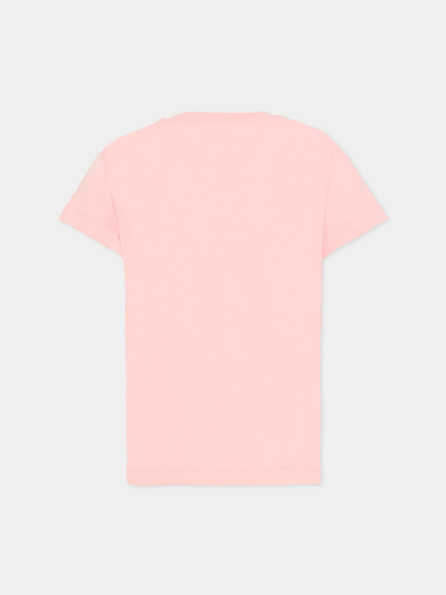 T-shirt rosa per bambina con Teddy Bear,Moschino Kids,HUM05O LAA03 50209