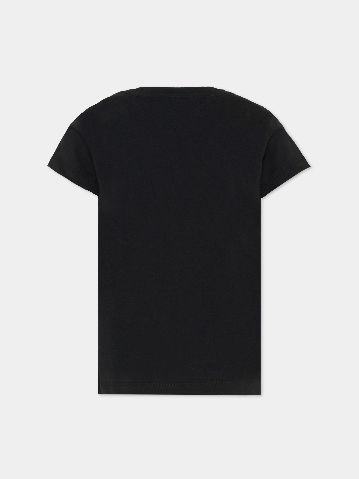 T-shirt nera per bambini con Teddy Bear,Moschino Kids,HUM05O LAA03 60100