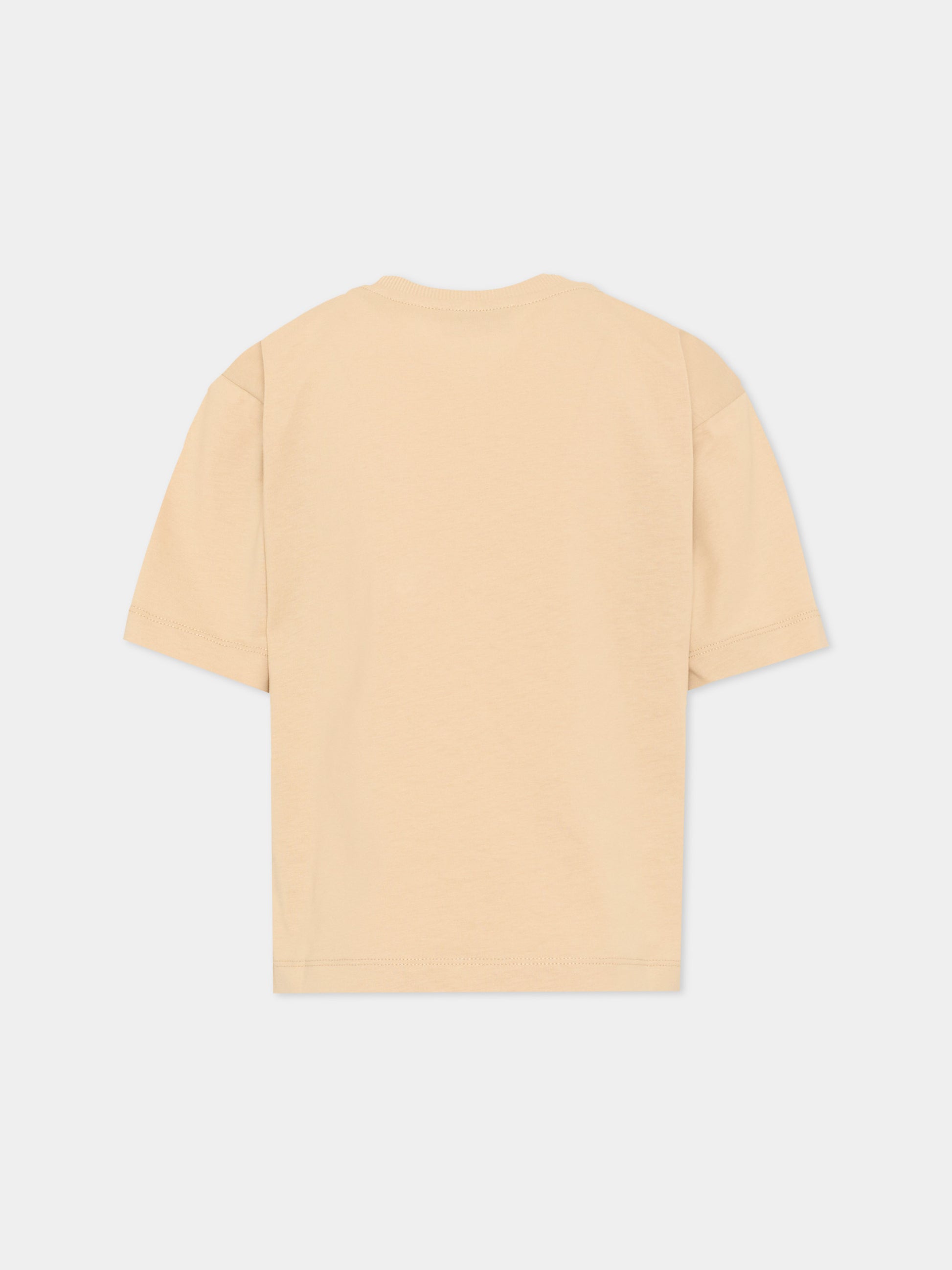 T-Shirt beige per bambini con Teddy Bear,Moschino Kids,HUM05P LAA23 20829