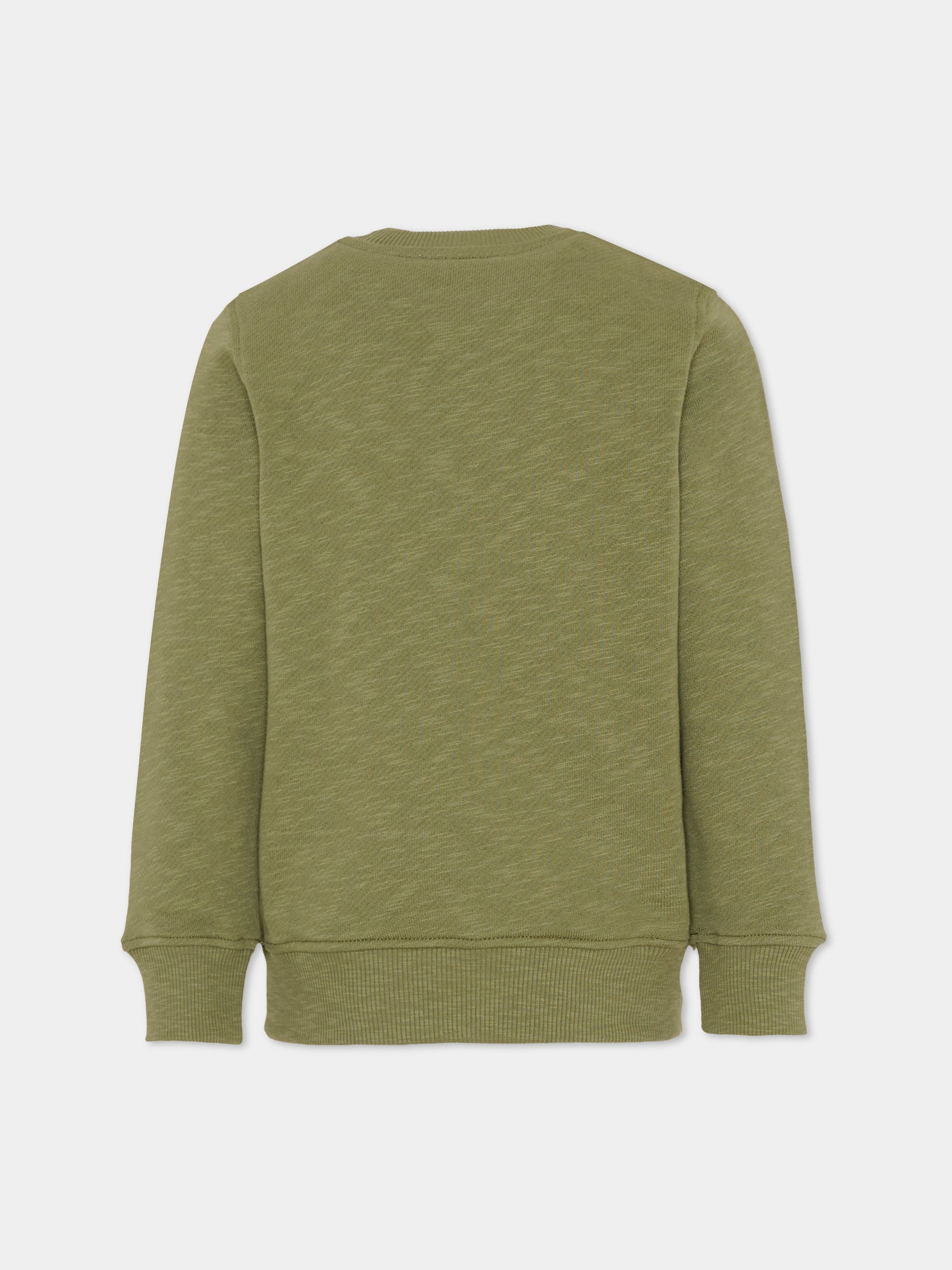 Felpa verde per bambini con Teddy Bears,Moschino Kids,HVF08V LCA88 30037