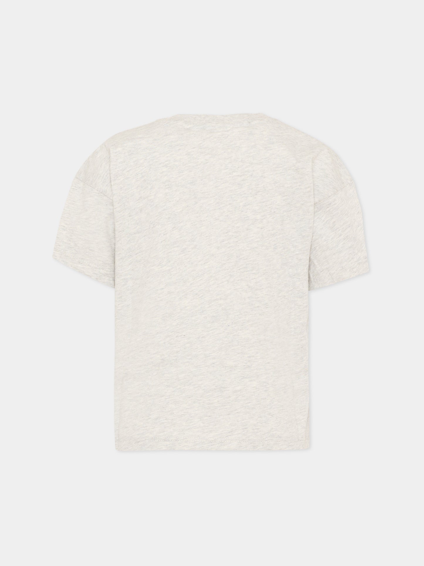 T-Shirt grigia per bambini con stampa occhi,Mini Rodini,2622013294