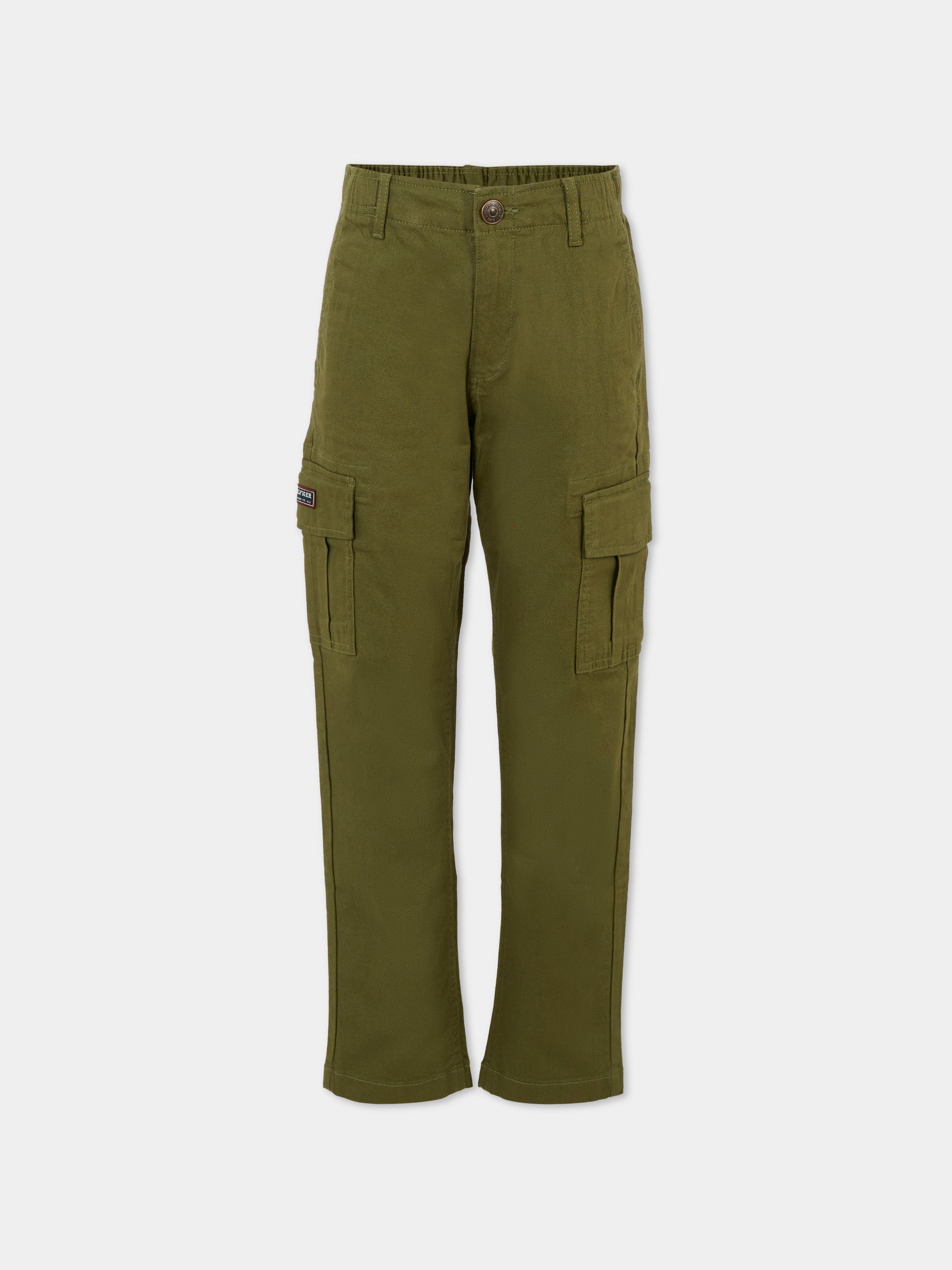 Pantaloni verdi per bambino con bandierina,Tommy Hilfiger Junior,KB0KB09063 MSH