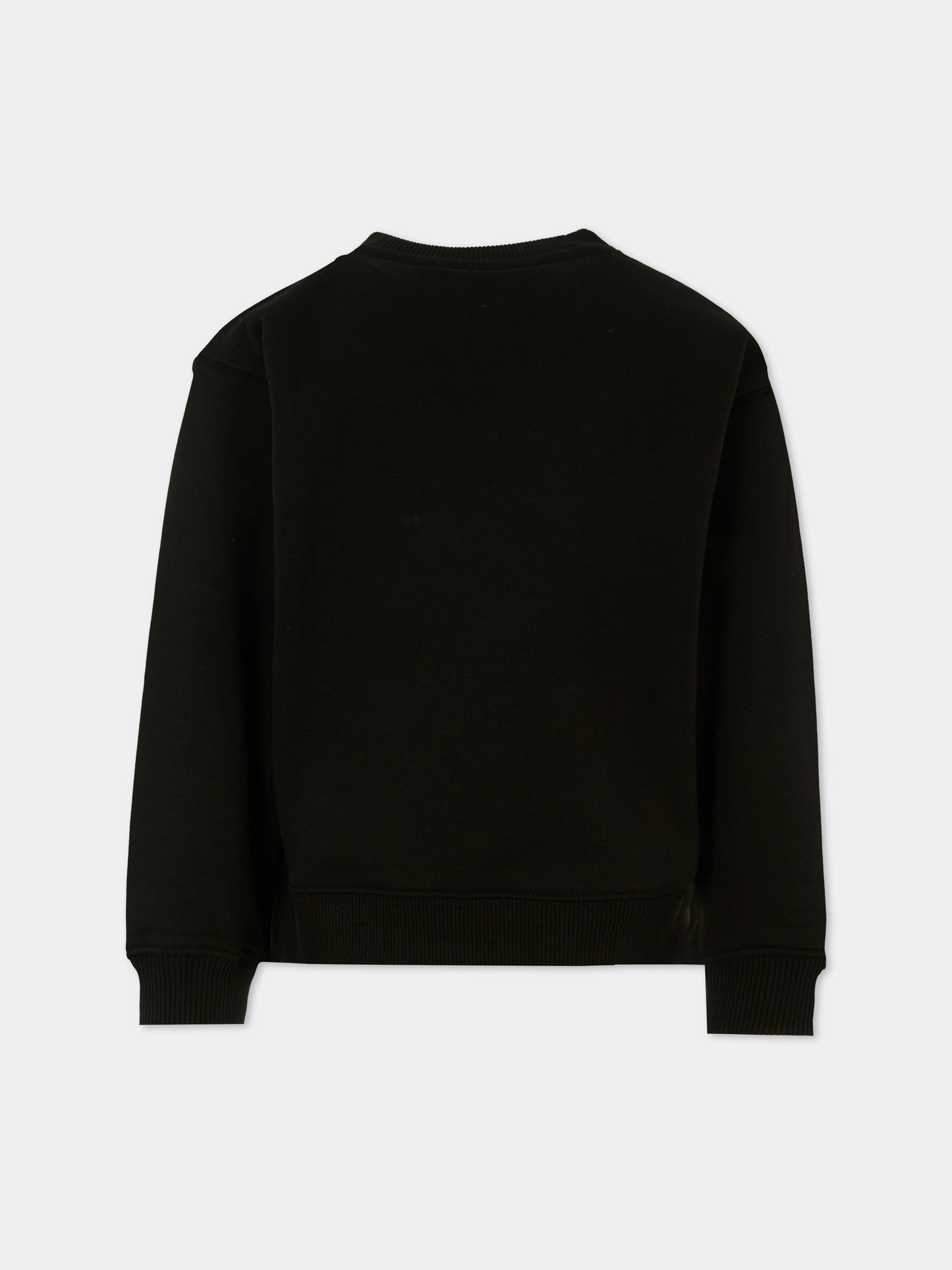 Felpa nera per bambino con logo,Calvin Klein Kids,IB0IB02376 BEH