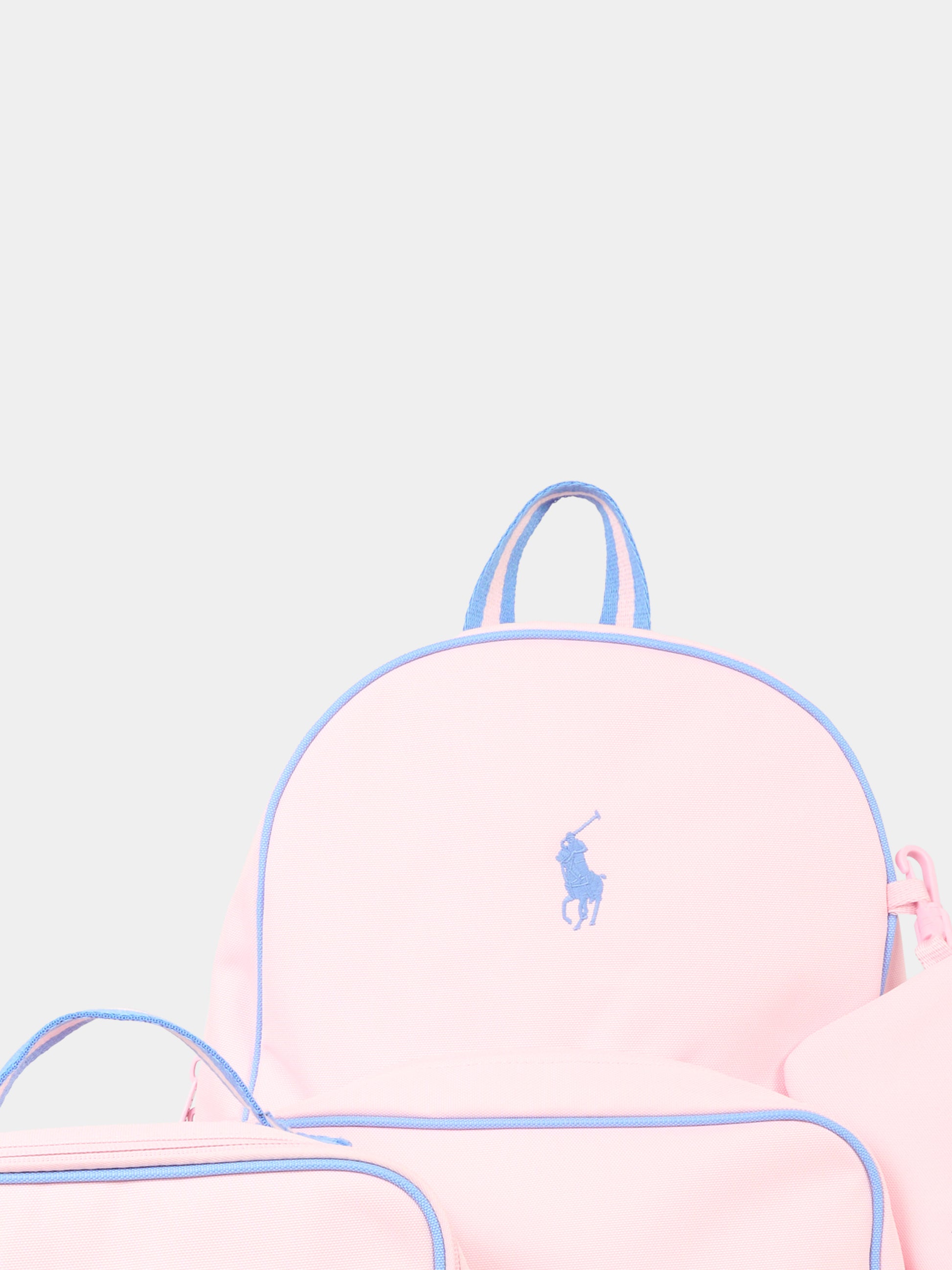 Zaino rosa per bambina con cavallino,Ralph Lauren Kids,9AR077 ADG