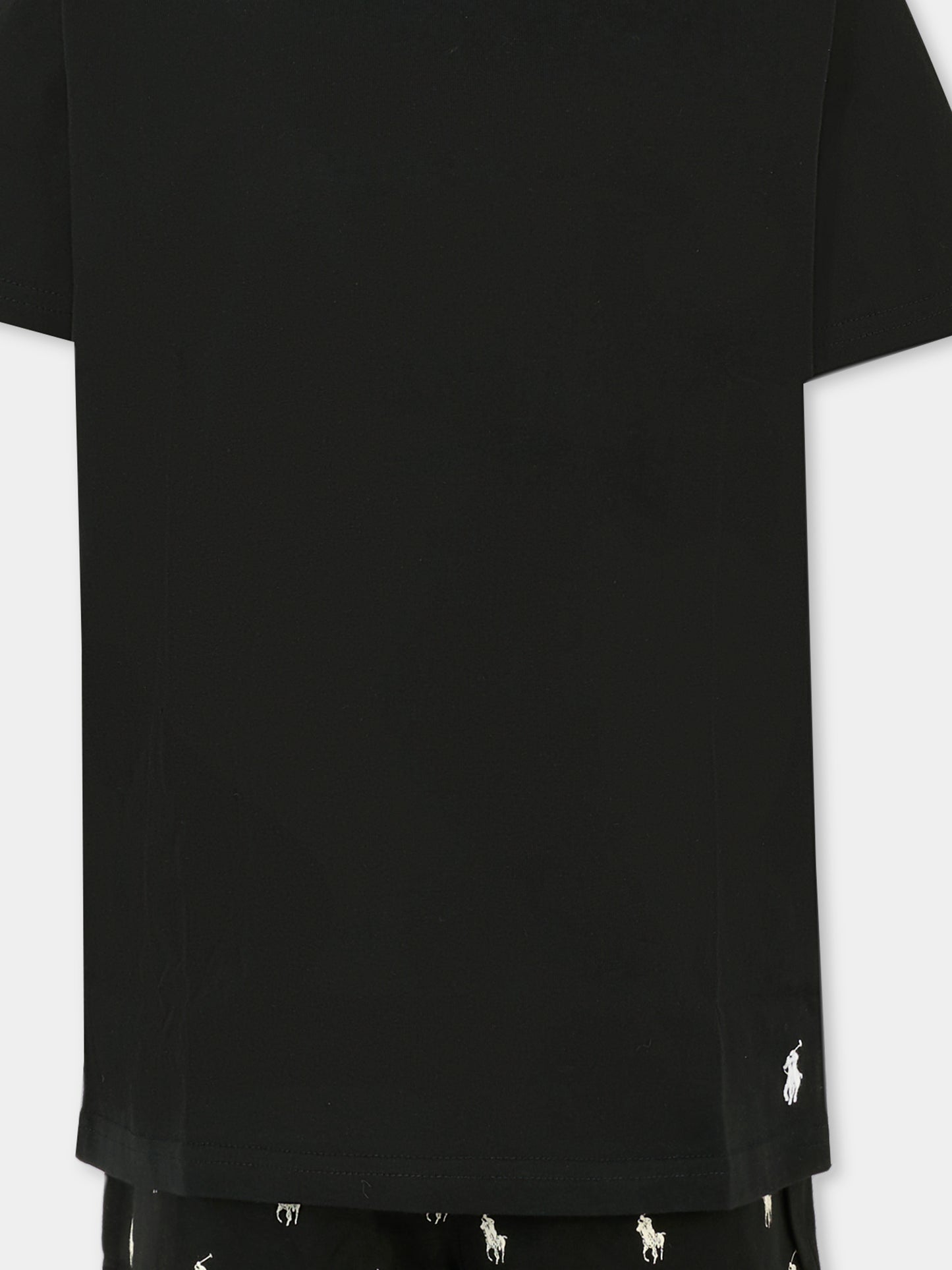 Pigiama nero per bambino con cavallino,Ralph Lauren Kids,P0250 G9O