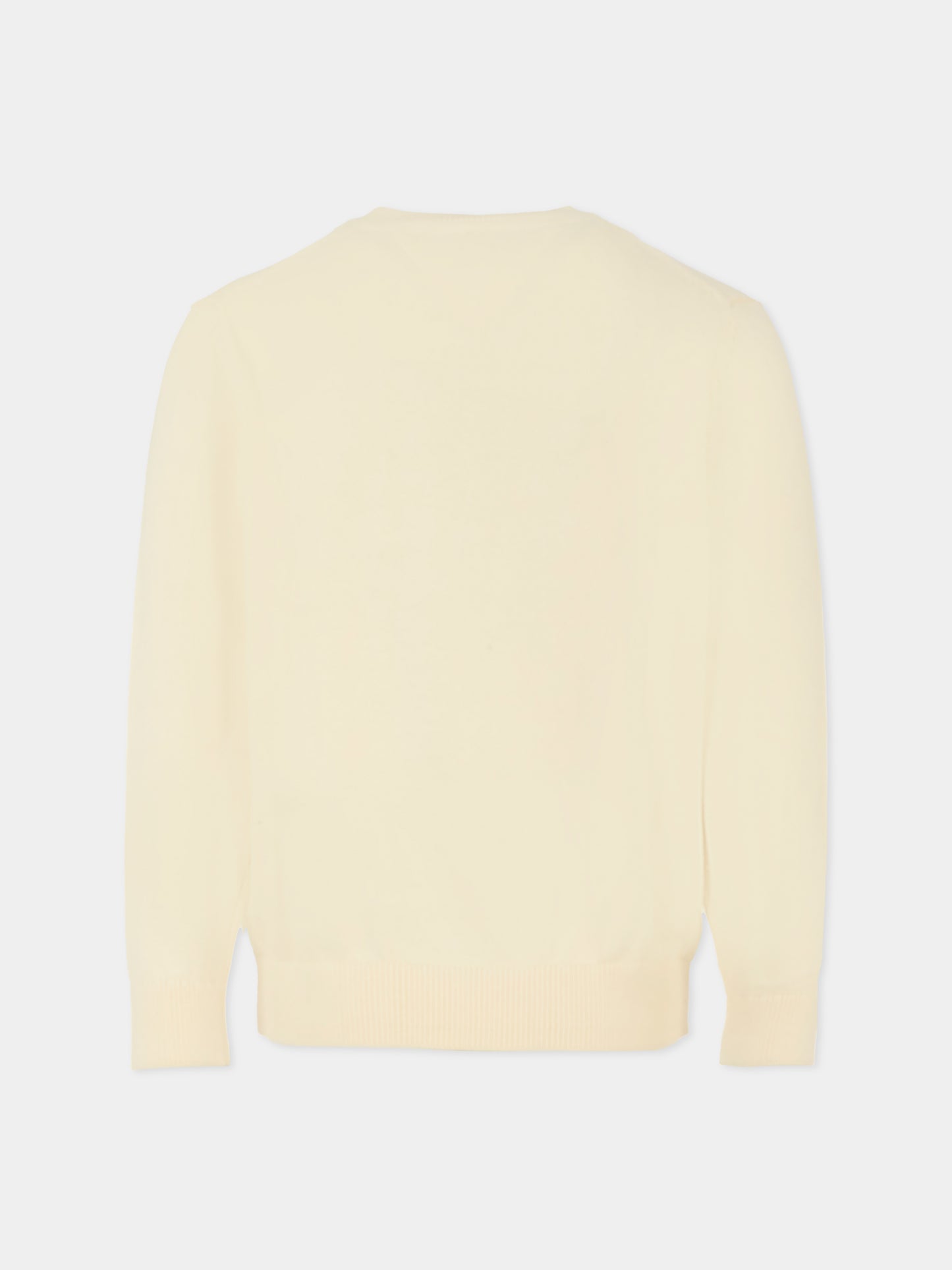 Maglione avorio per bambino con logo ricamato,Tommy Hilfiger Junior,KB0KB09344 Z00