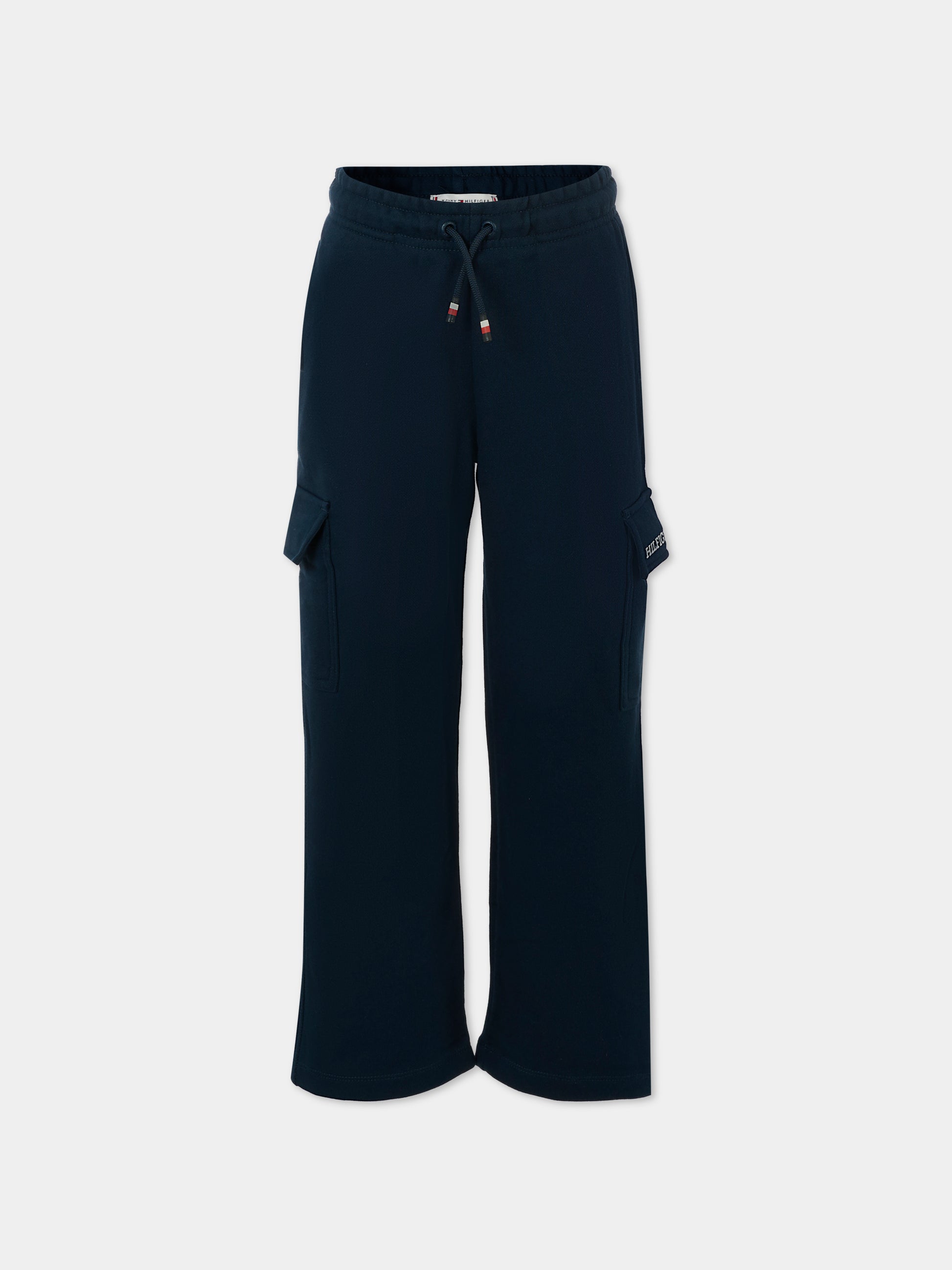 Pantaloni blu per bambino con logo,Tommy Hilfiger Junior,KS0KS00622 C1G