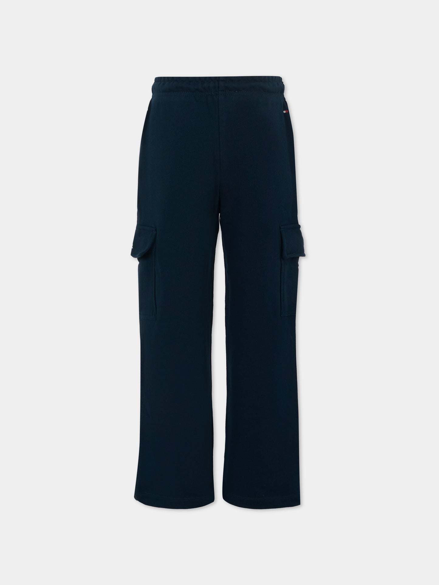 Pantaloni blu per bambino con logo,Tommy Hilfiger Junior,KS0KS00622 C1G