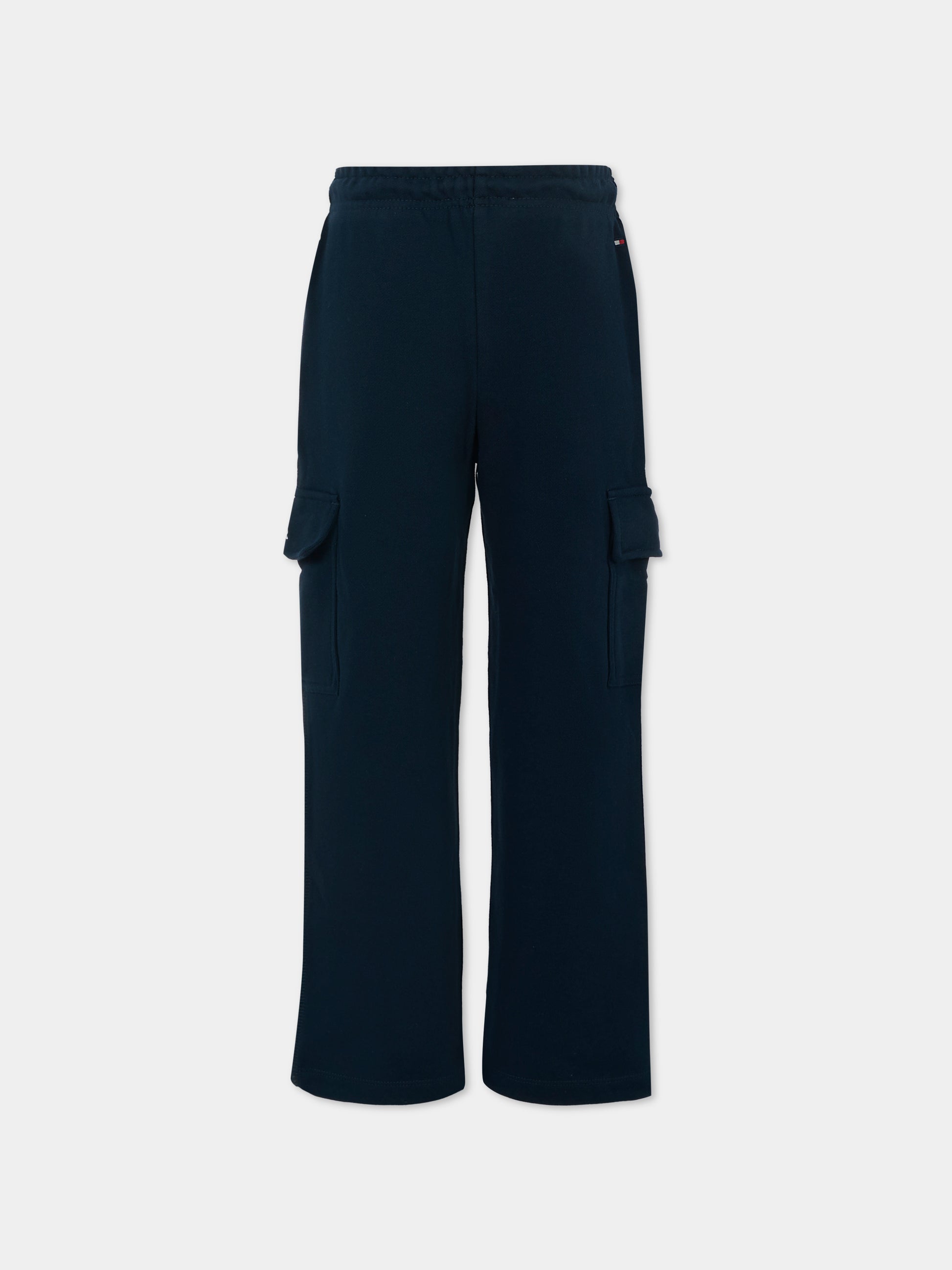 Pantaloni blu per bambino con logo,Tommy Hilfiger Junior,KS0KS00622 C1G