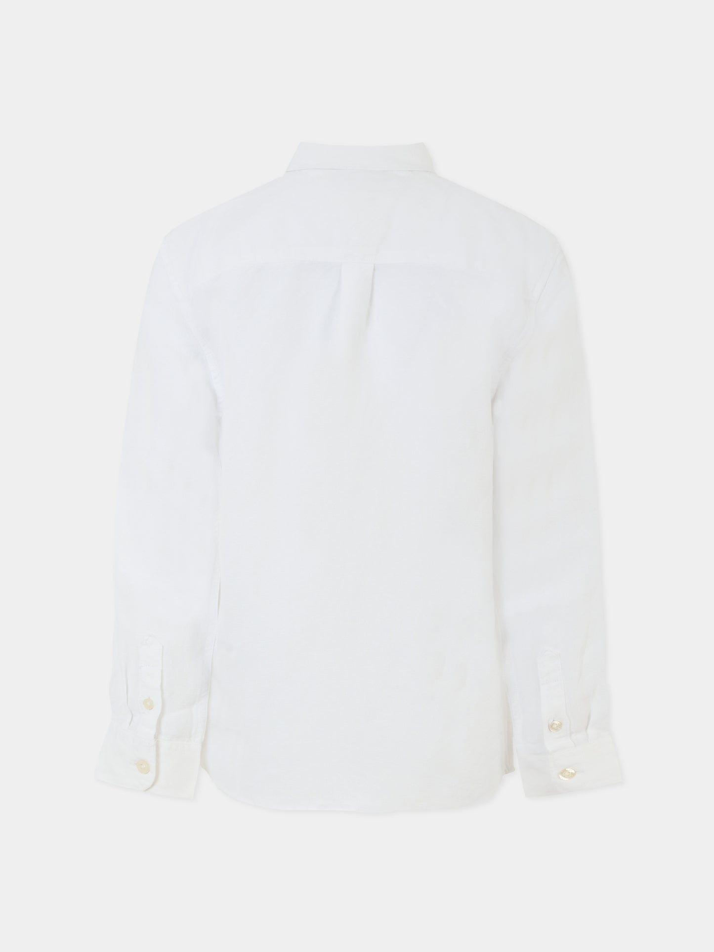 Camicia bianca per bambino con bandierina,Tommy Hilfiger Junior,KB0KB09550 YBR