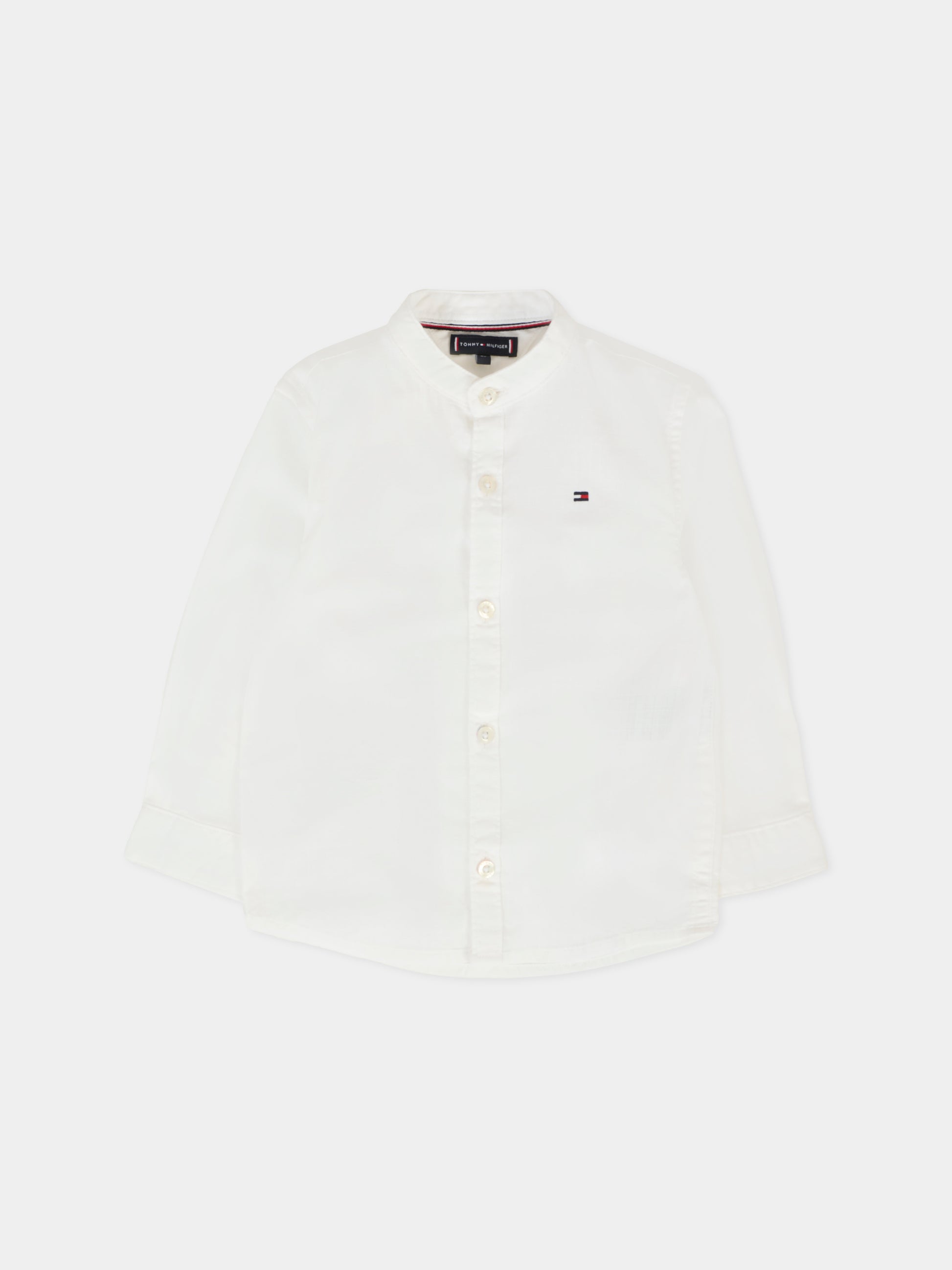 Camicia bianca per neonato con bandierina,Tommy Hilfiger Junior,KB0KB09557 YBR