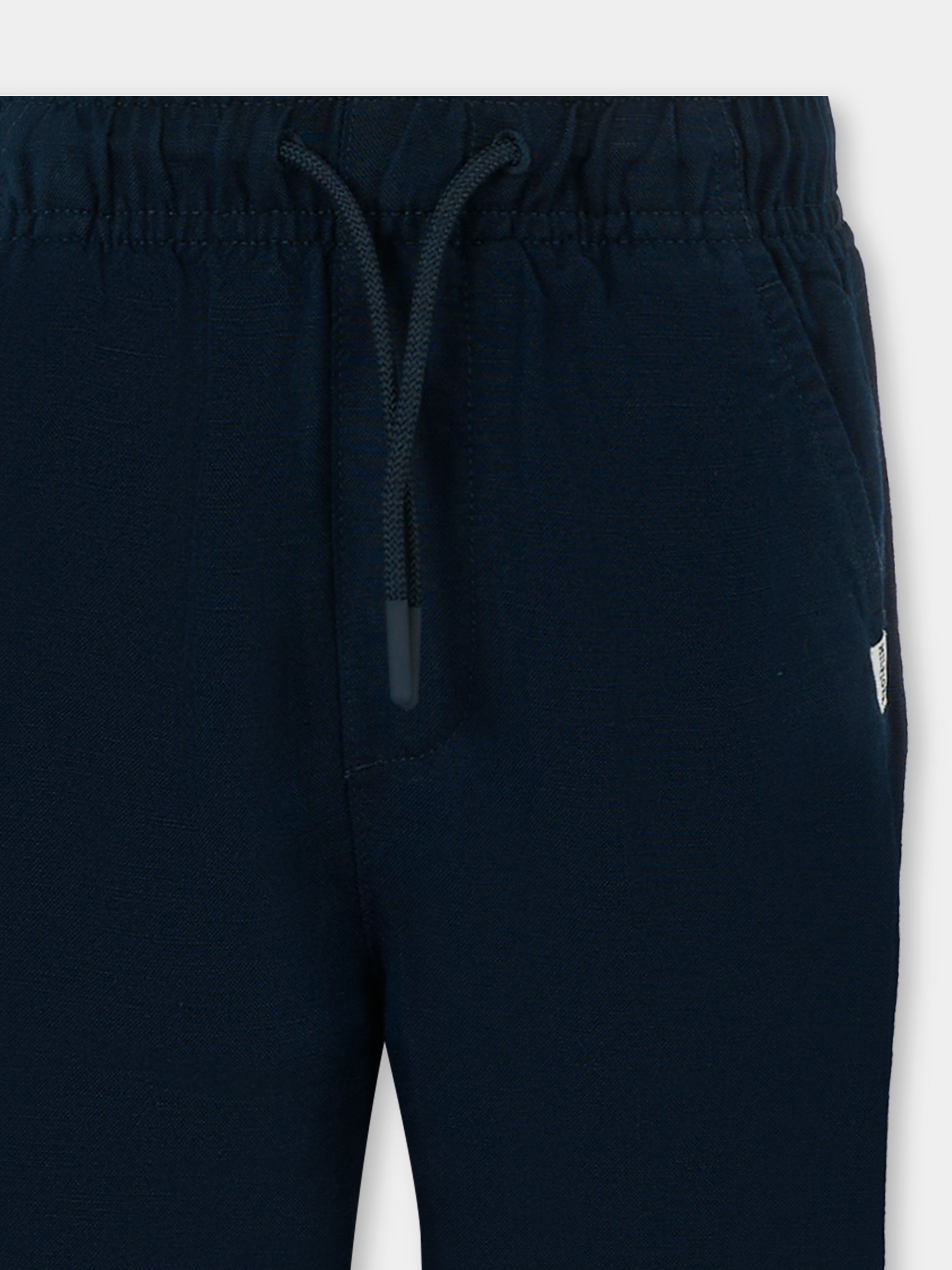 Pantaloni blu per bambino con bandierina,Tommy Hilfiger Junior,KB0KB09640 C1G