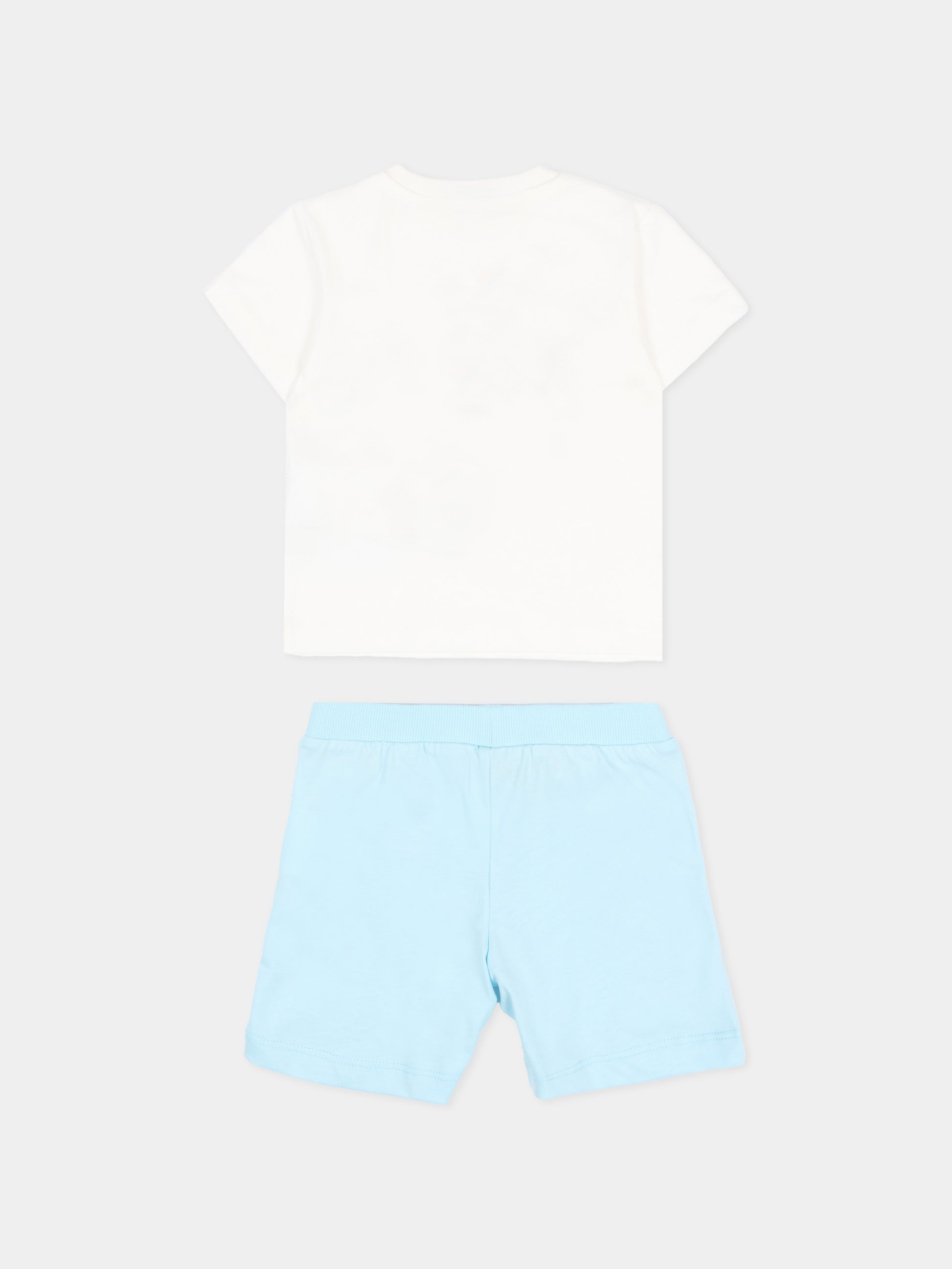 Completo sportivo multicolor per neonato con Teddy Bear,Moschino Kids,M5G00M LAA01 84325