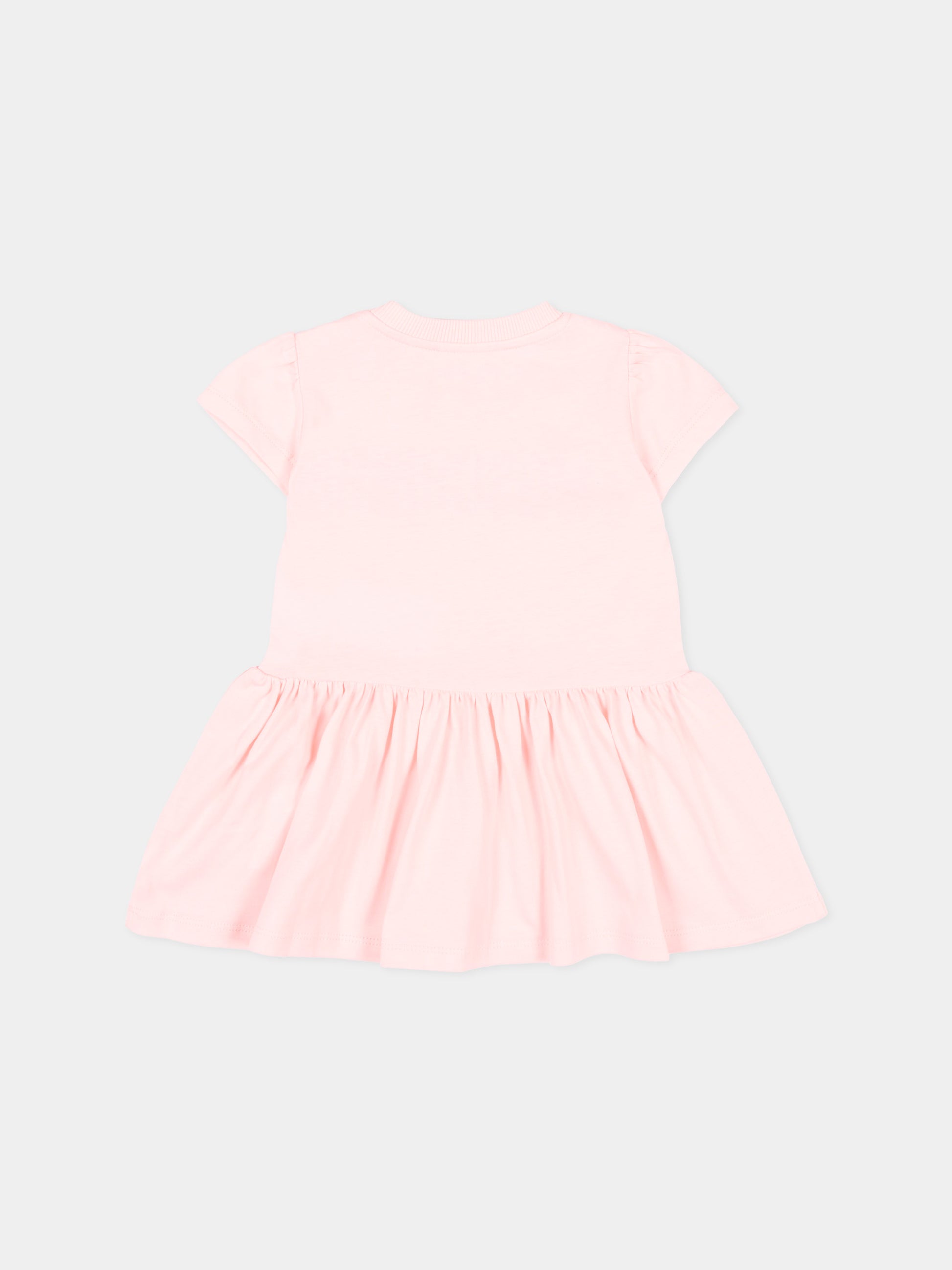 Vestito rosa per neonata con logo,Moschino Kids,MDV0DM LAA02 50209