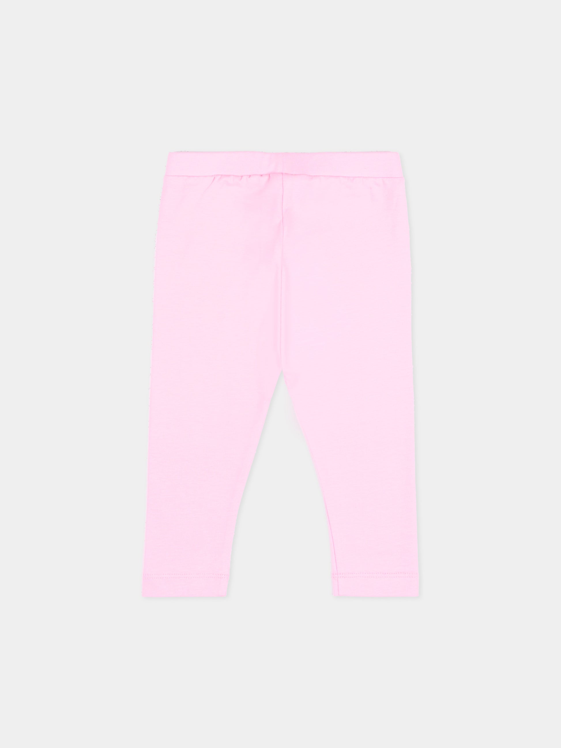 Leggings rosa per neonata con Teddy Bear,Moschino Kids,MIP032 LBA00 51473