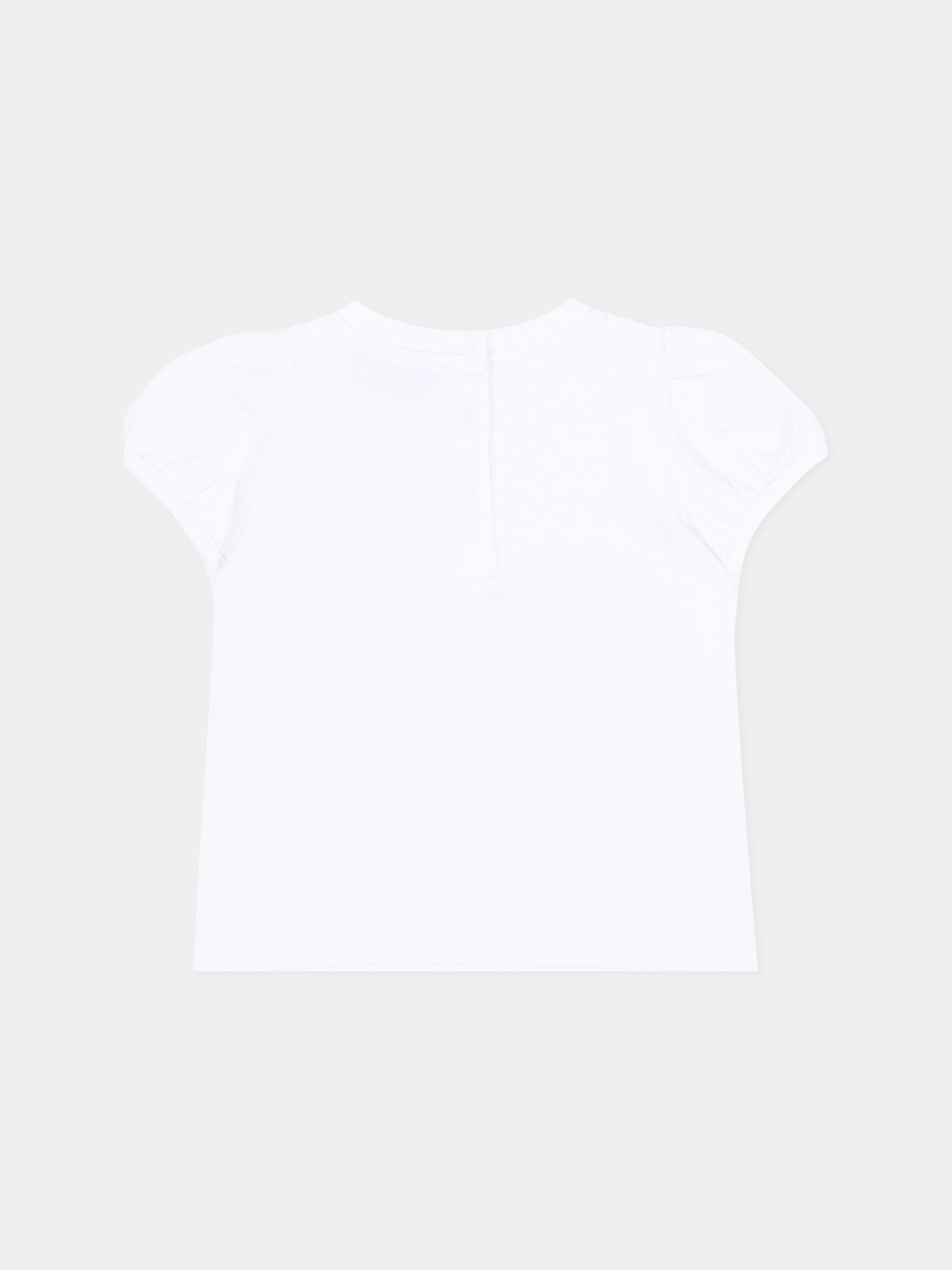 T-shirt bianca per neonata con Teddy Bear,Moschino Kids,MLM02B LBA00 10101