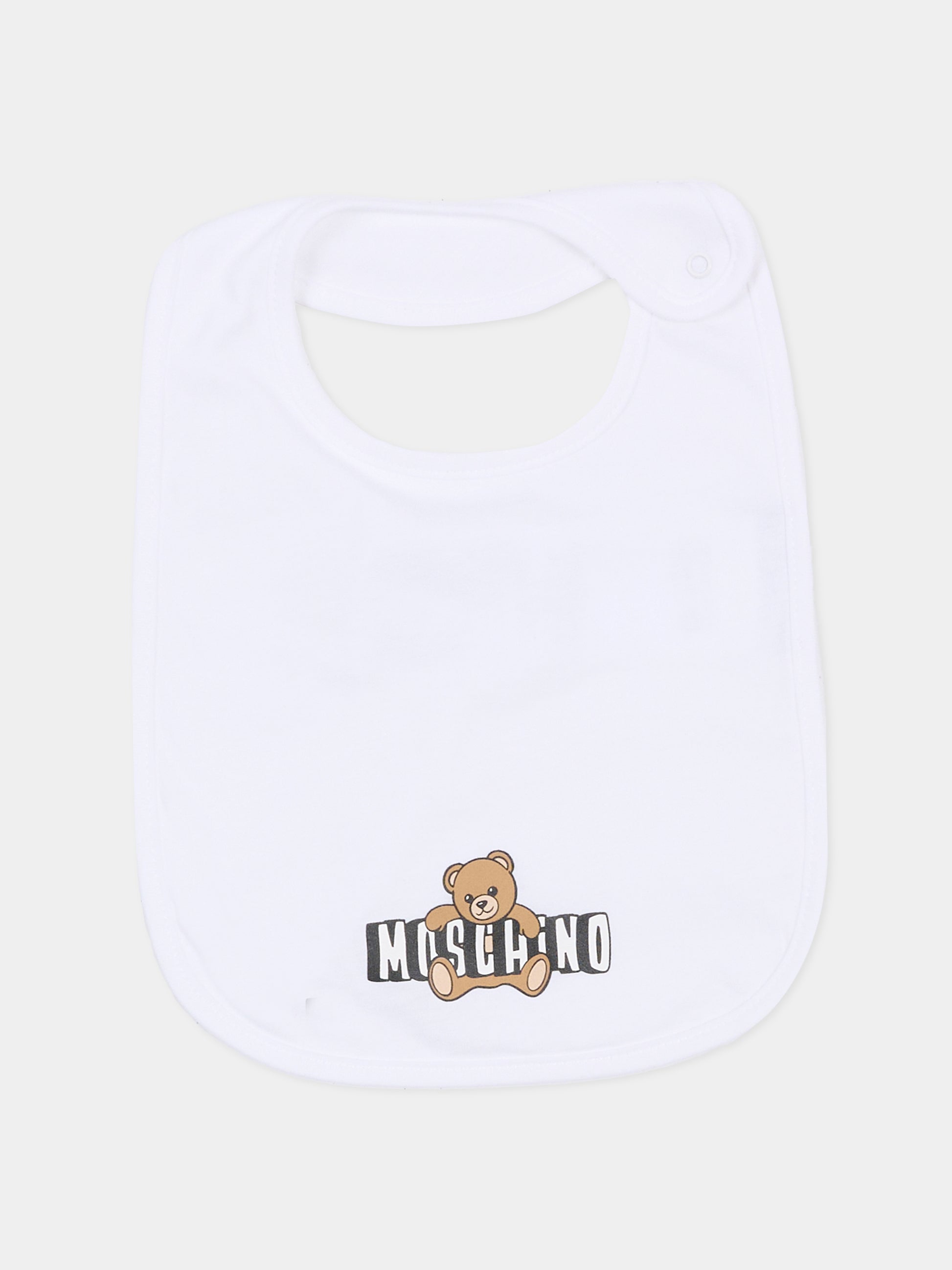 Set tutine bianco per neonati con Teddy Bear,Moschino Kids,MOY03I LCA19 10101