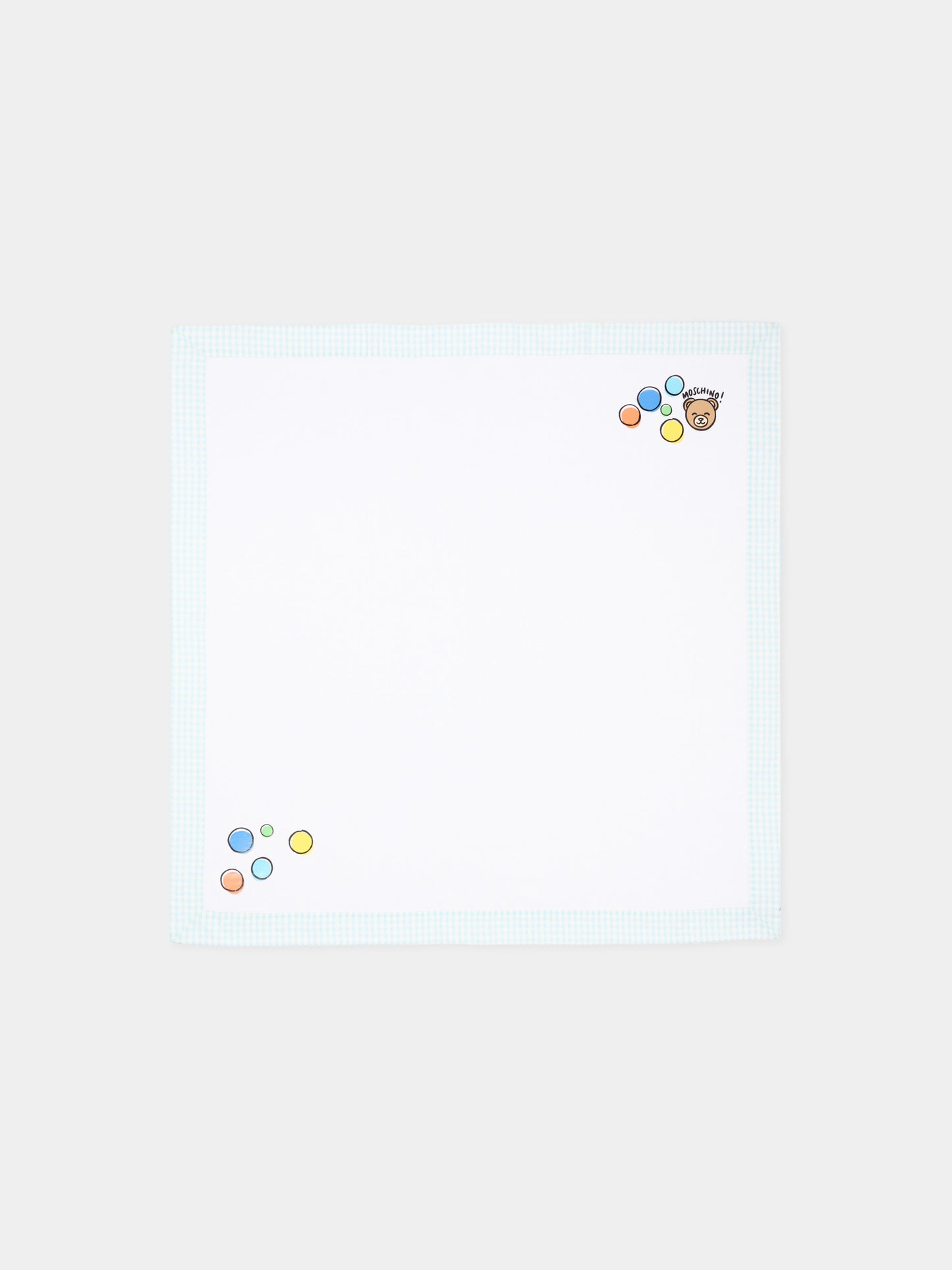 Coperta celeste per neonato con Teddy Bear,Moschino Kids,MUB00L LZE10 83675