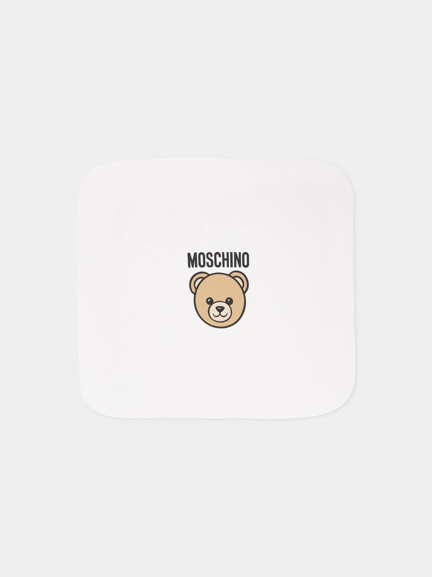 Coperta avorio per neonati con Teddy Bear,Moschino Kids,MUB00M LCA19 10063