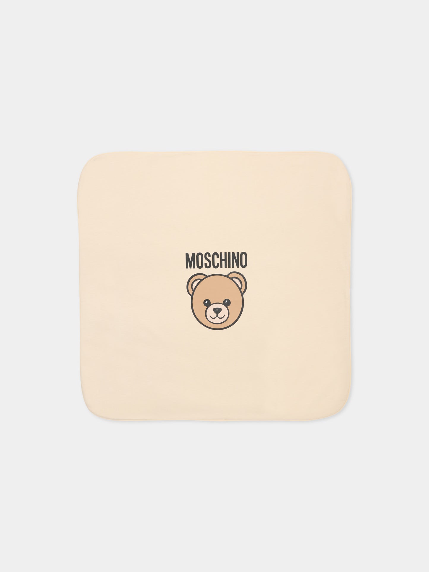 Coperta beige per neonati con Teddy Bear,Moschino Kids,MUB00M LCA19 20404