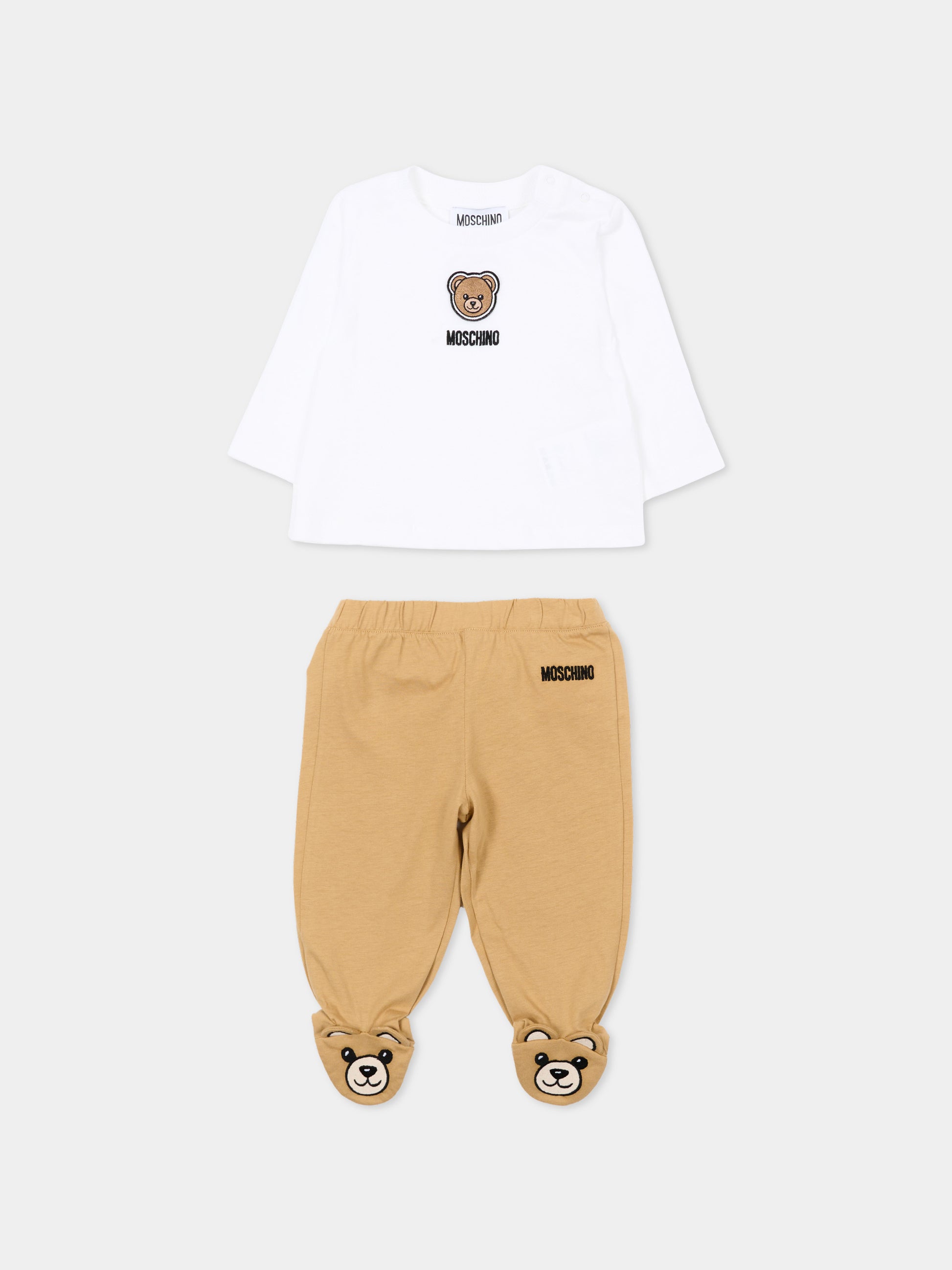 Completo multicolor per neonato con Teddy Bear,Moschino Kids,MUK05J LAA03 83683