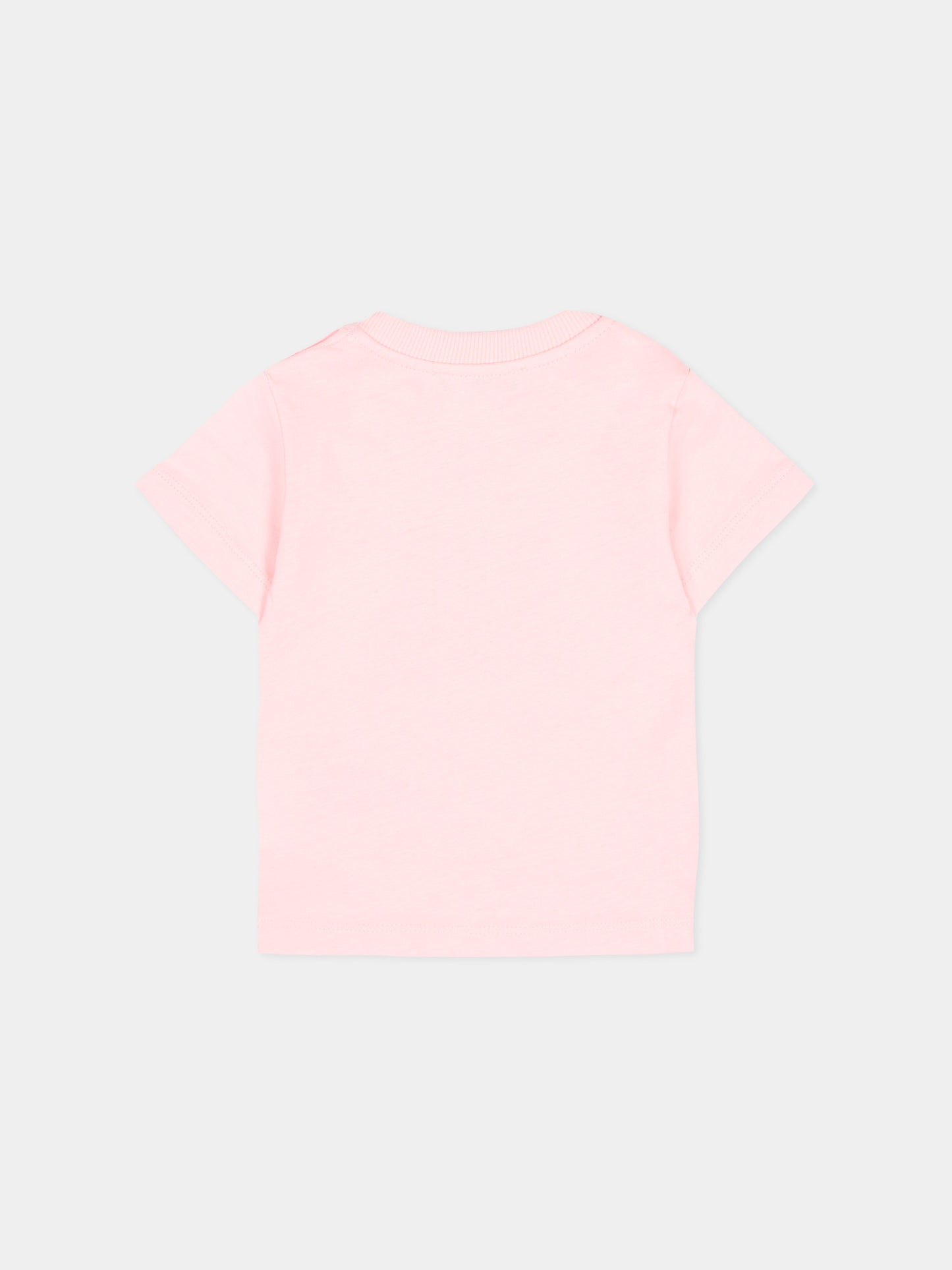 T-Shirt rosa per neonata con Teddy Bear,Moschino Kids,MUM04K LAA17 50209