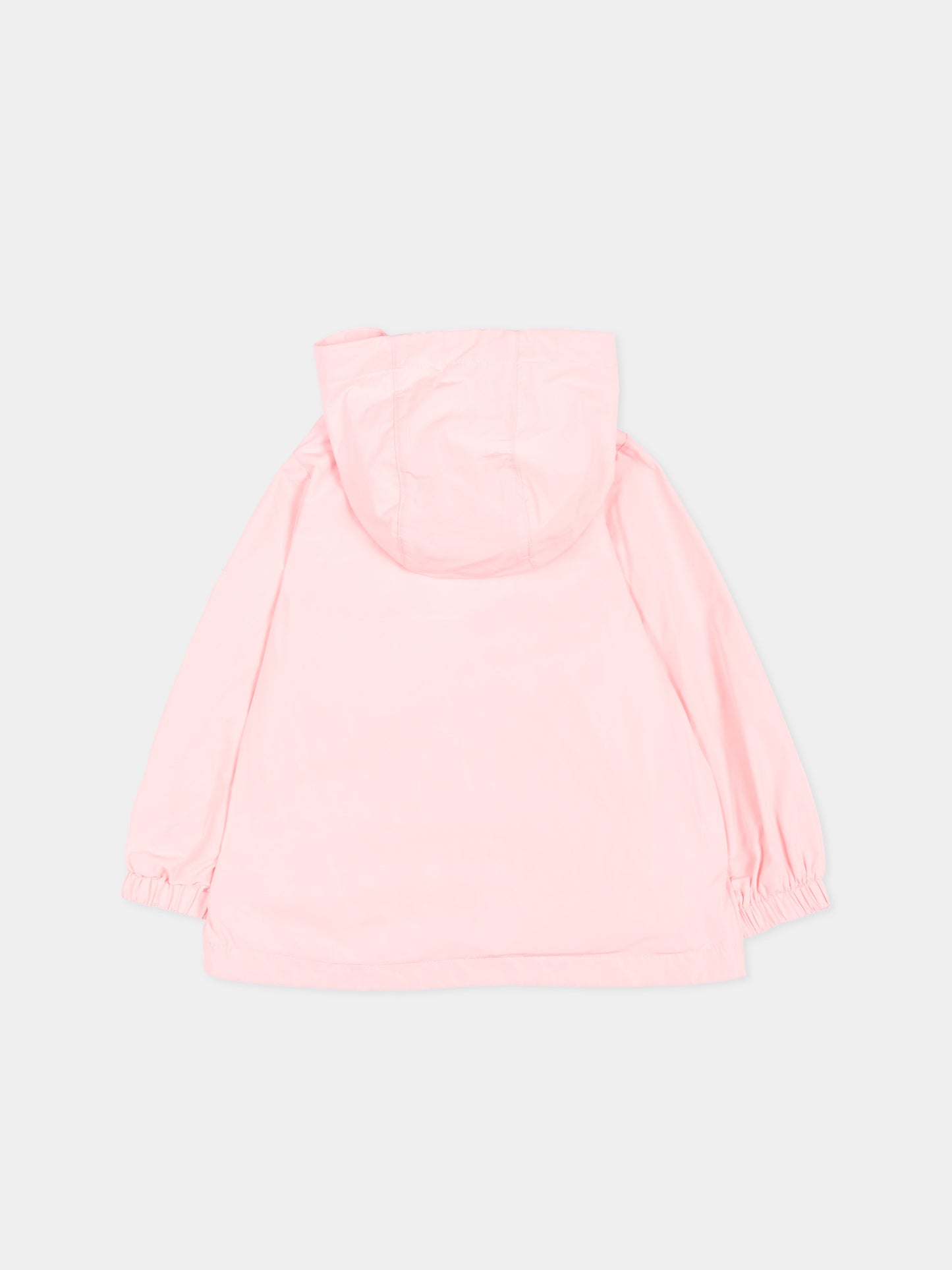 Impermeabile rosa per neonata con logo,Moschino Kids,MUS033 L3A39 50209