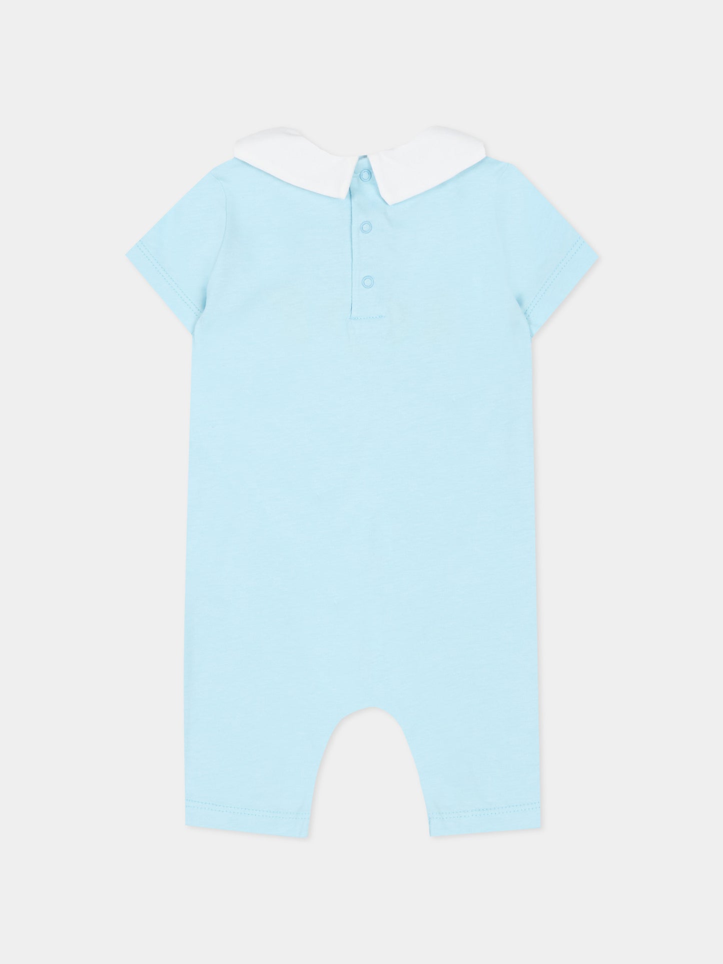 Pagliaccetto celeste per neonato con Teddy Bears,Moschino Kids,MUT04O LAA01 40304