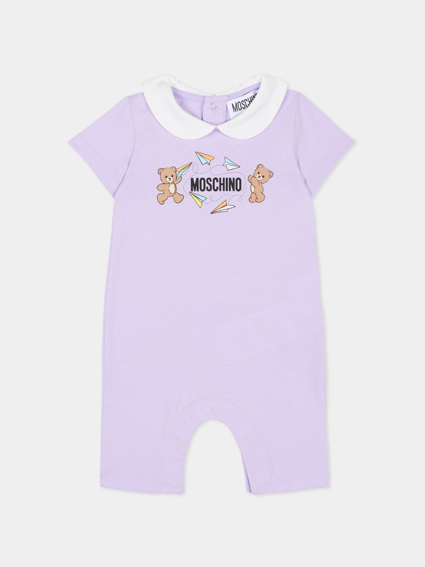 Pagliaccetto lilla per neonata con Teddy Bears,Moschino Kids,MUT04O LAA01 51683