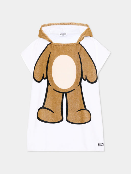 Accappatoio multicolor per neonati con Teddy Bear,Moschino Kids,MUX05O LGA24 10101