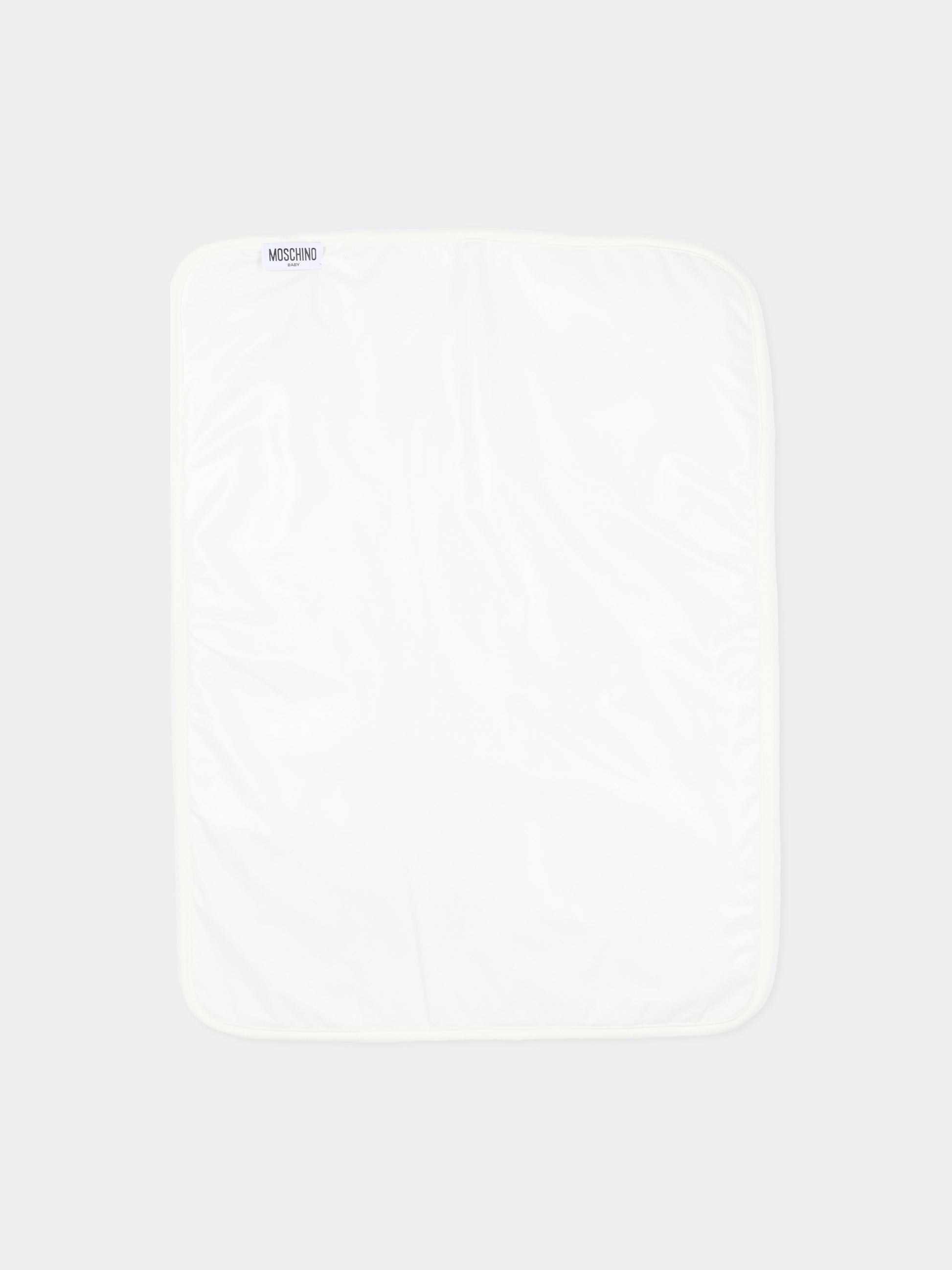 Borsa mamma avorio per neonati con Teddy Bear e logo,Moschino Kids,MUX05V LCA19 10063