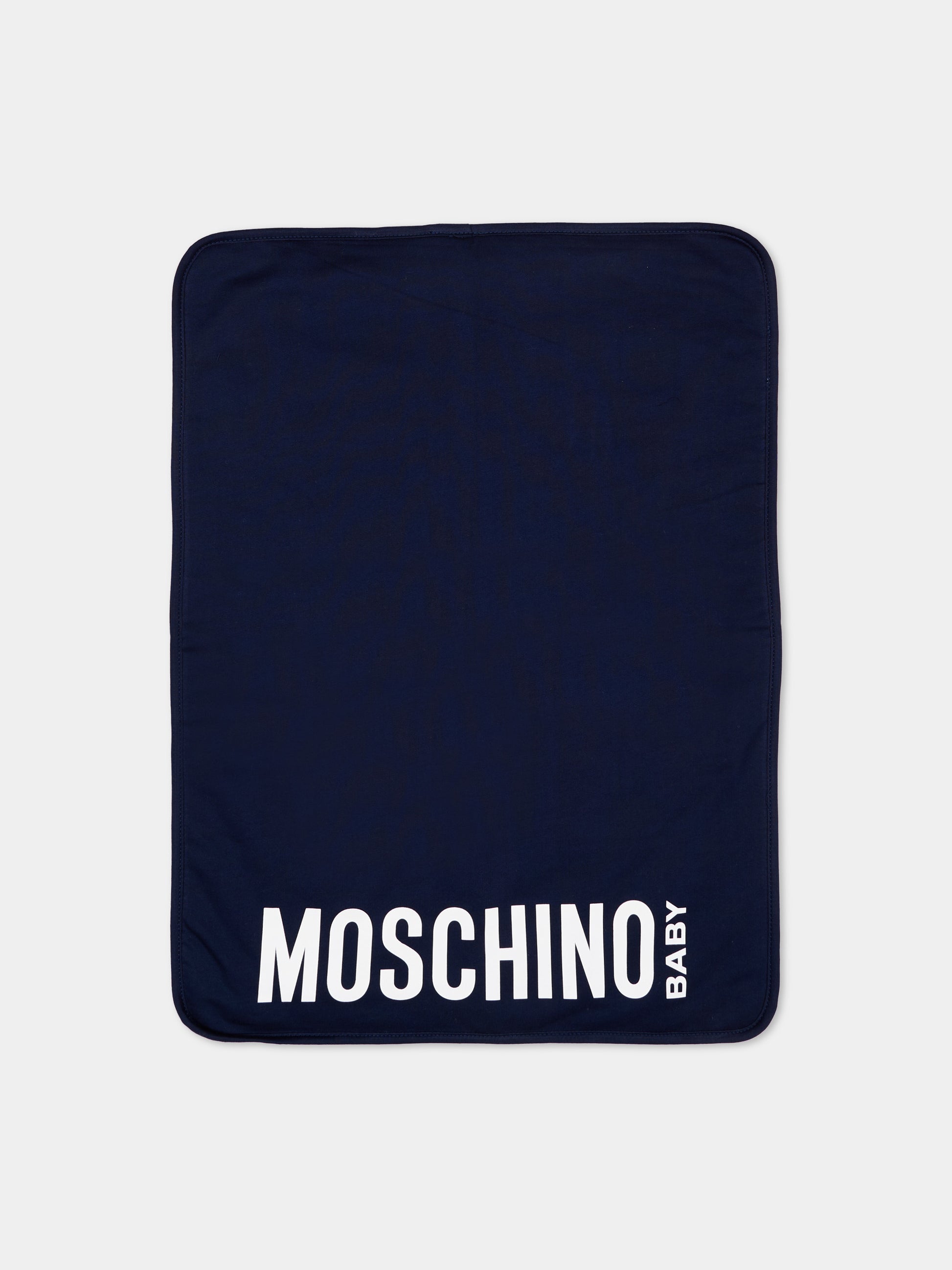Borsa mamma blu per neonati con Teddy Bear,Moschino Kids,MUX05W L3A89 40016