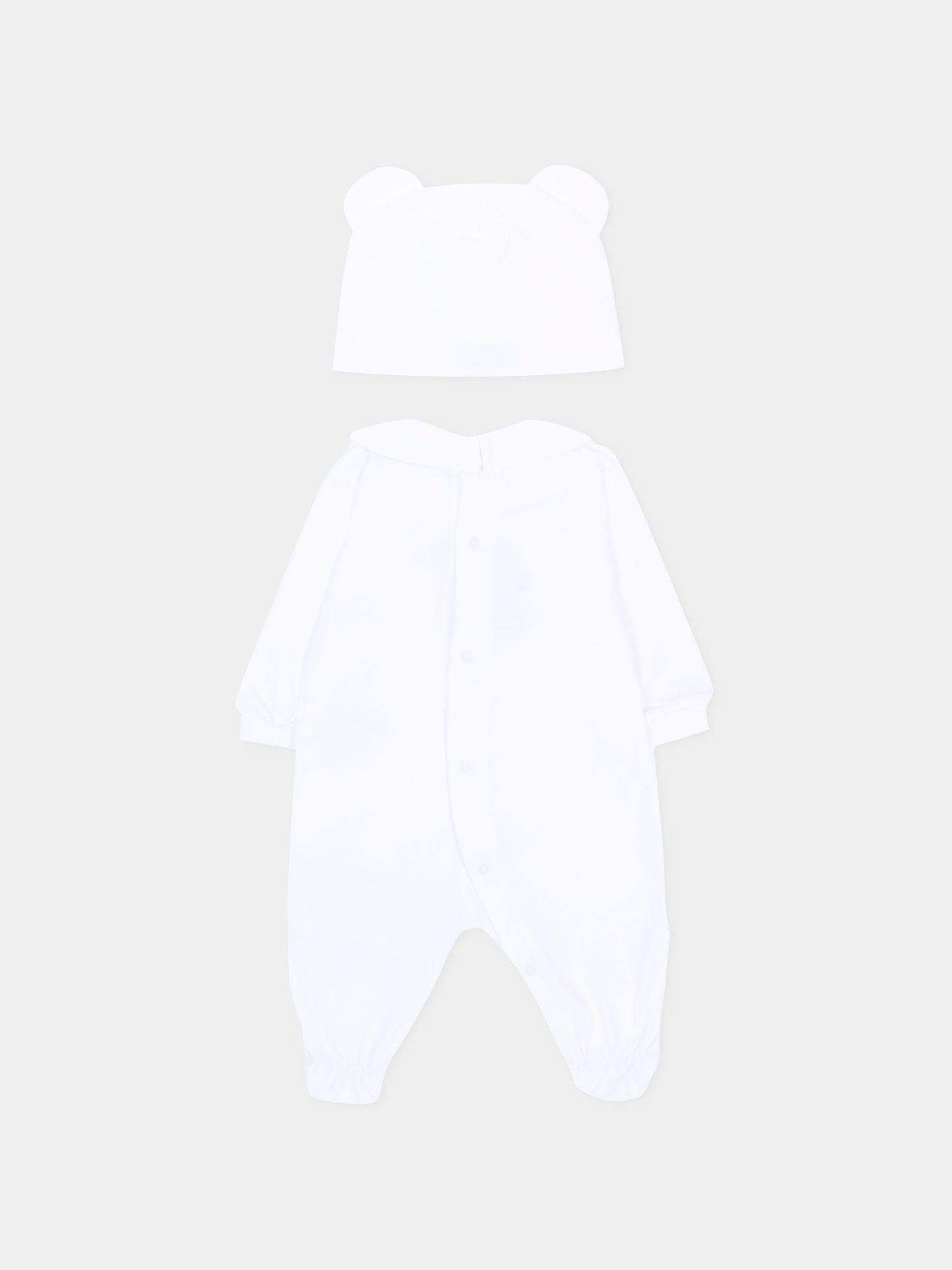 Set tutina bianco per neonati con Teddy Bear,Moschino Kids,MUY094 LAA02 10101