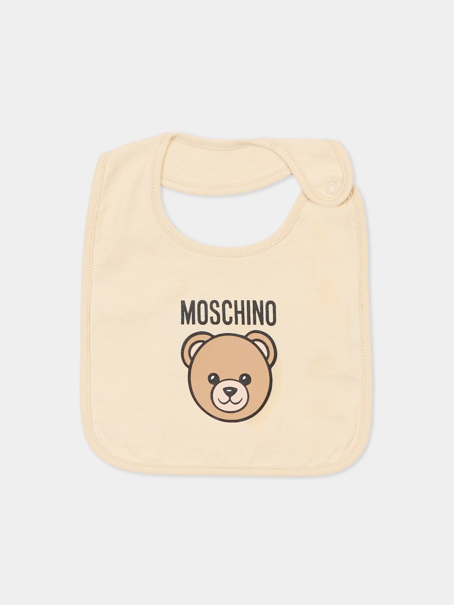 Set tutine beige per neonati con Teddy Bear,Moschino Kids,MUY097 LCA19 20404