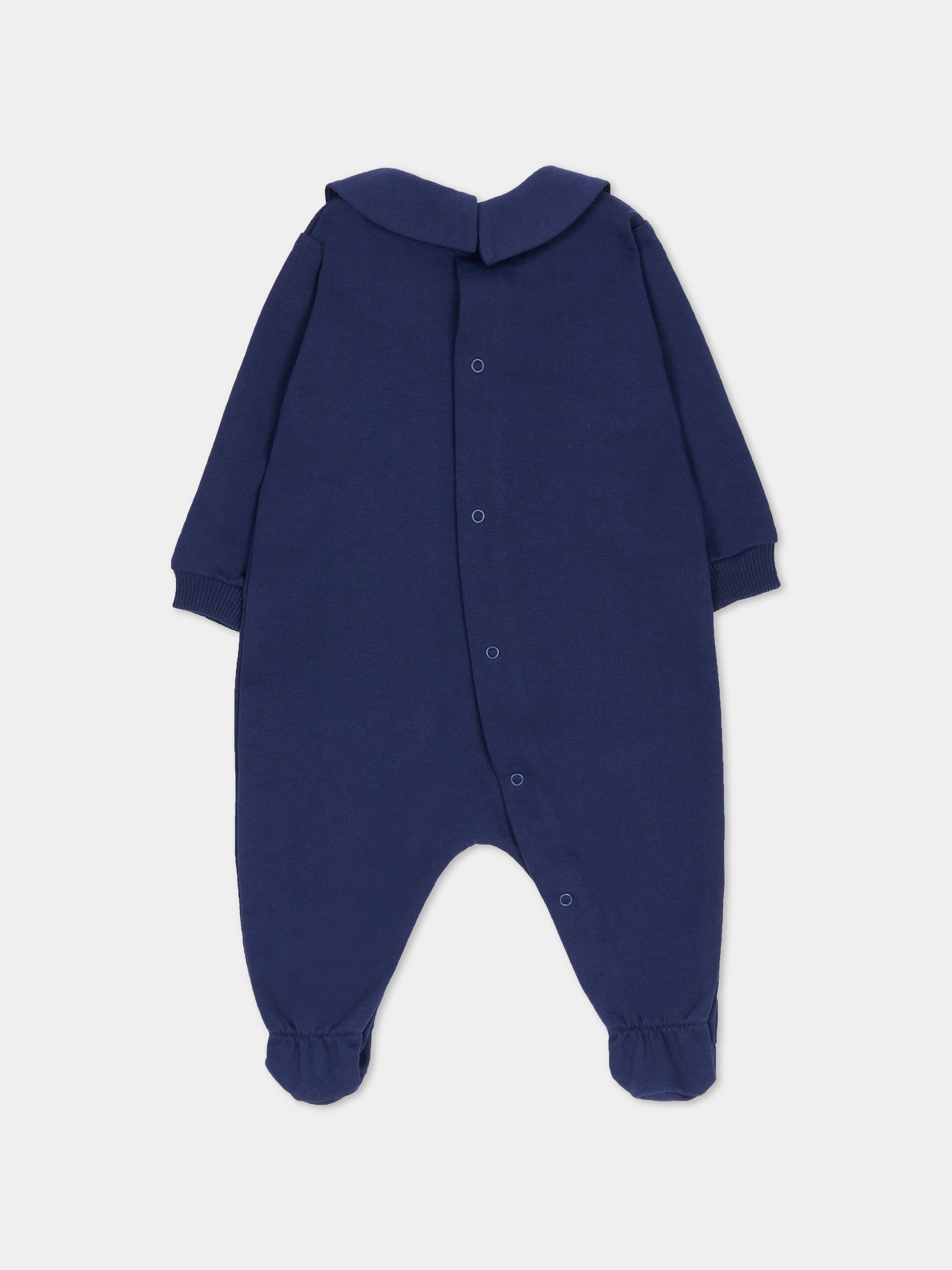 Tutina blu per neonati con Teddy Bear,Moschino Kids,MUY098 LCA19 40016
