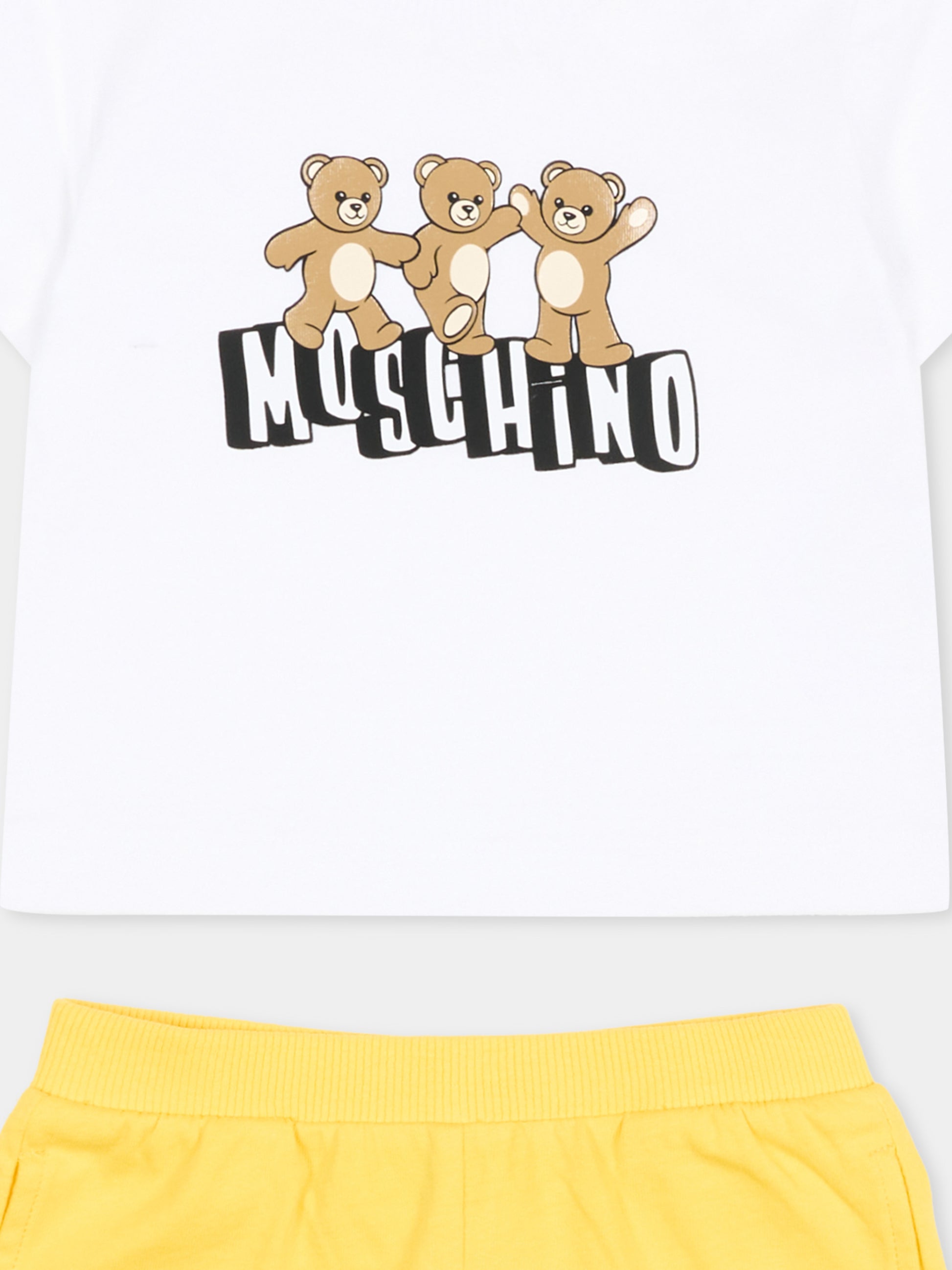 Completo sportivo multicolor per neonato con Teddy Bear,Moschino Kids,MXG00M LAA17 82673