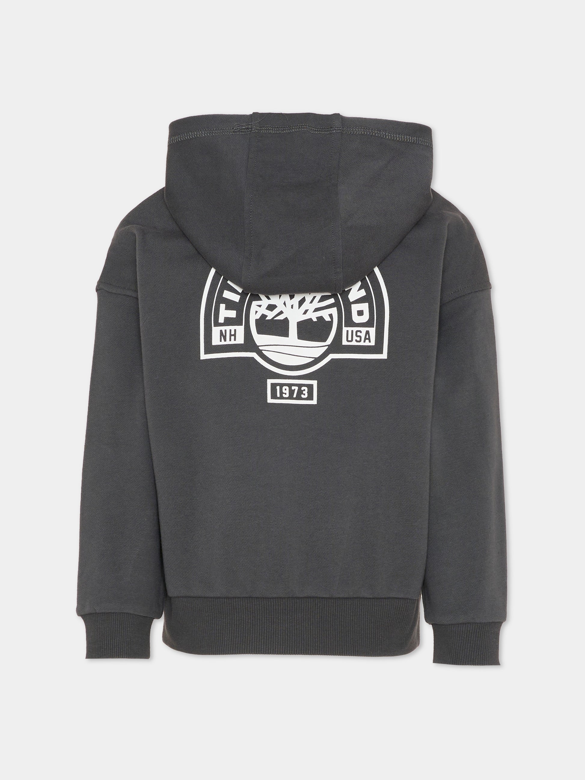 Felpa grigia per bambino con logo,Timberland,T60828 066