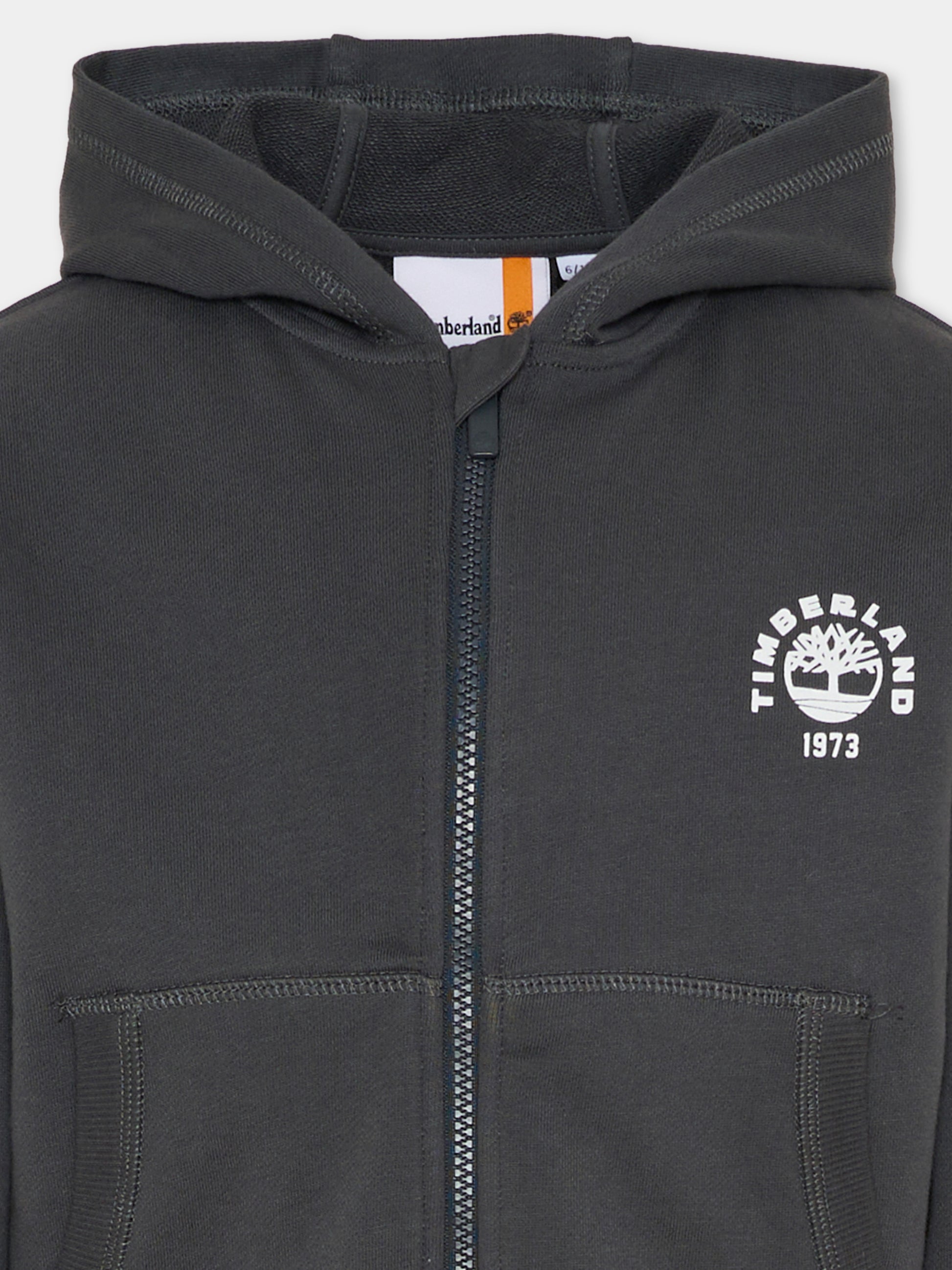 Felpa grigia per bambino con logo,Timberland,T60828 066