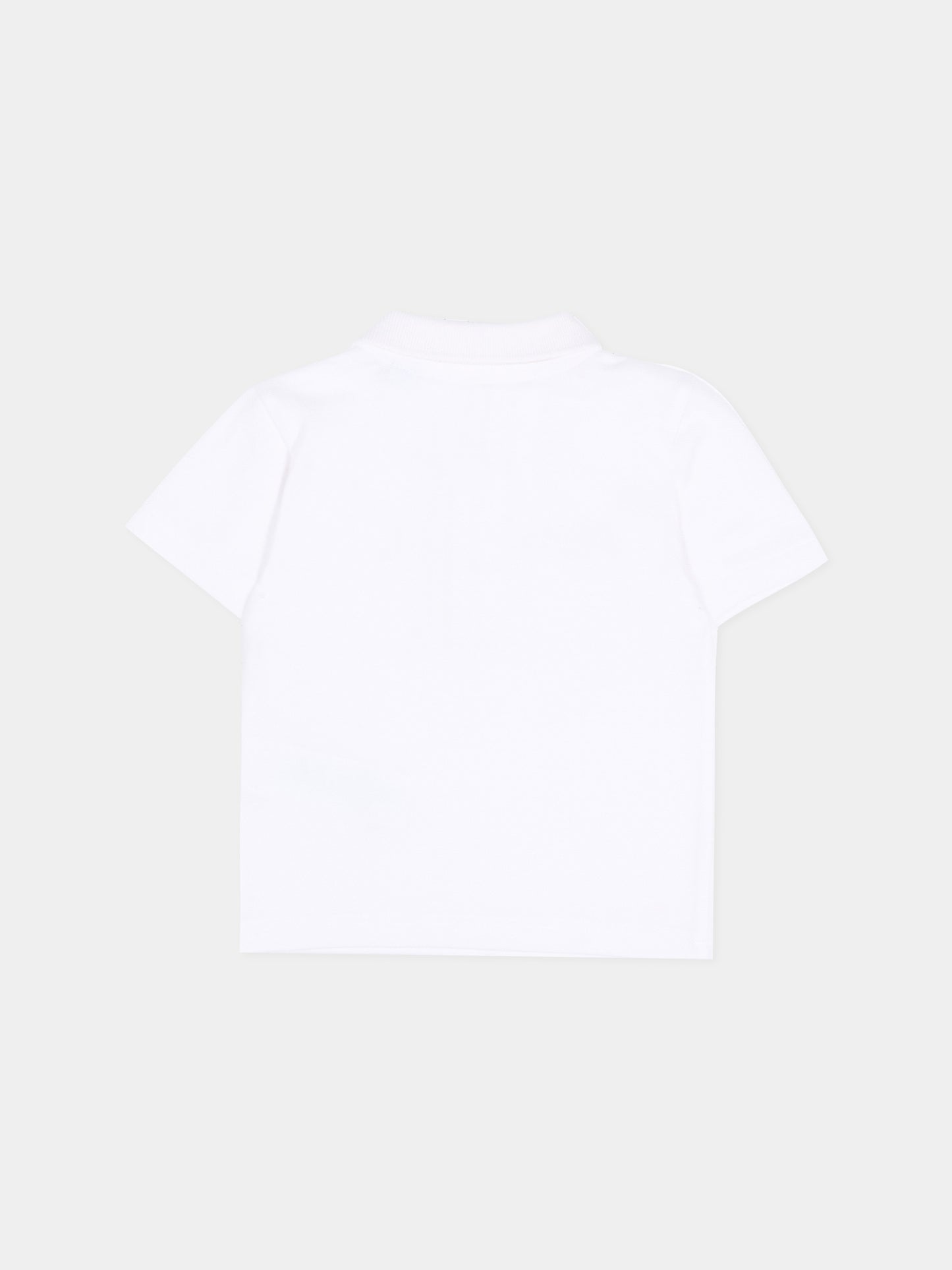 Polo bianca per neonato con logo,Timberland,T60875 10P