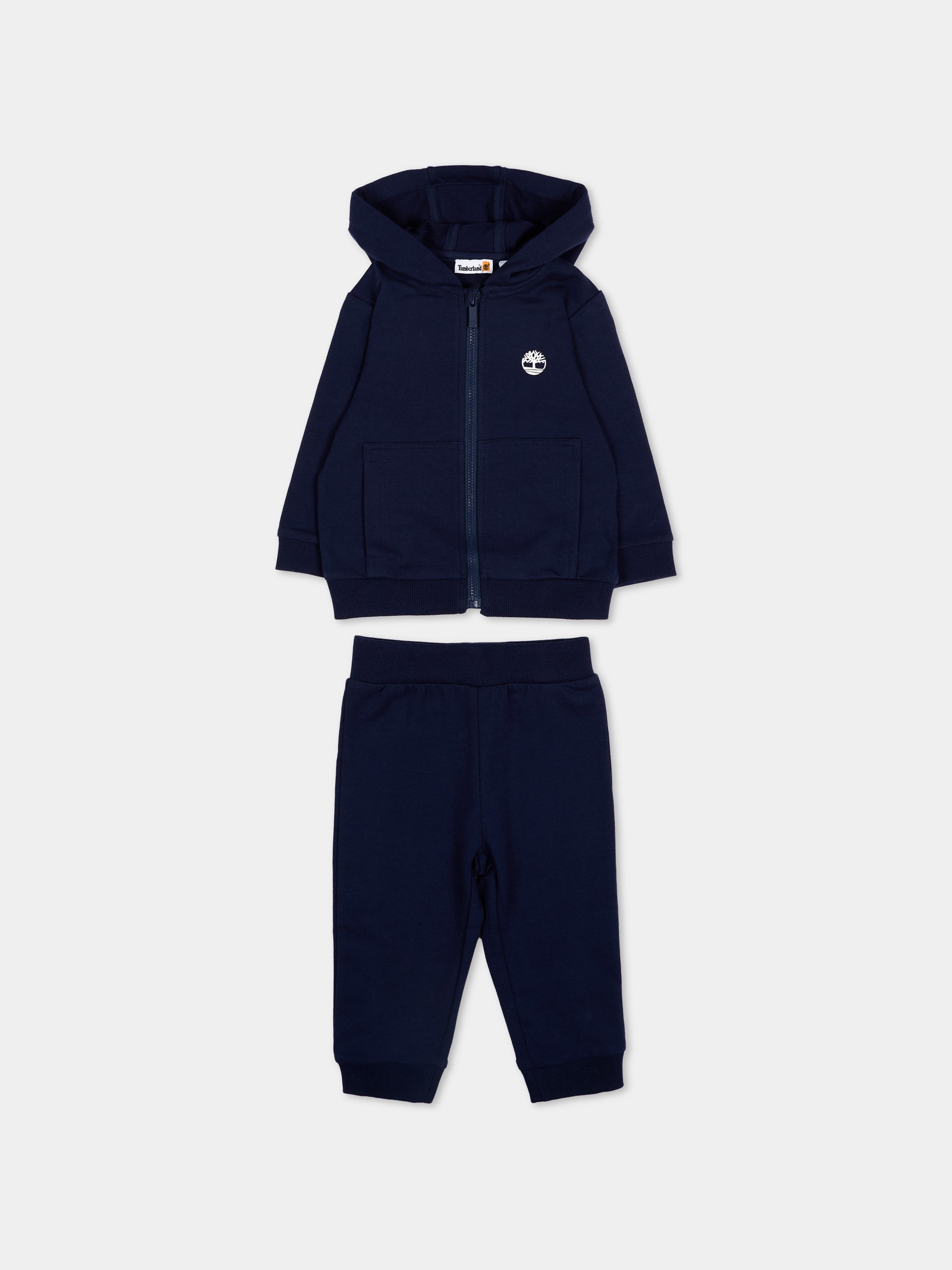 Completo sportivo blu per neonato con logo,Timberland,T60884 85T