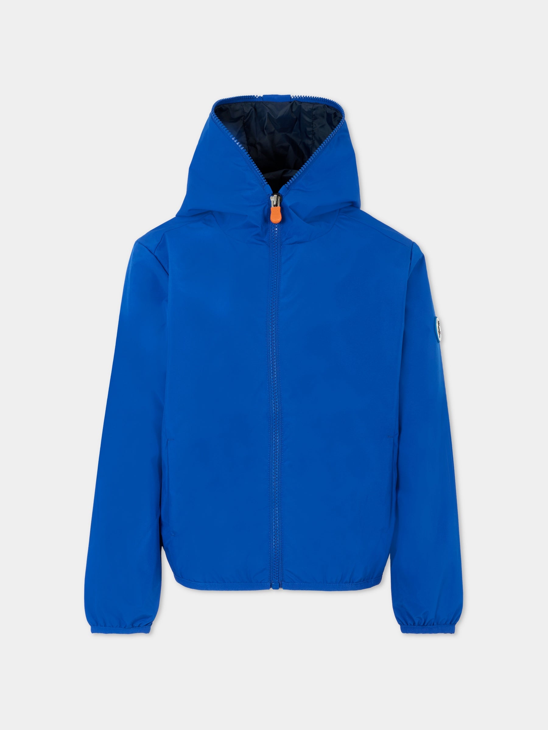 Giacca a vento blu Nolen per bambini con logo,Save The Duck Kids,J30571X WIND20 90049