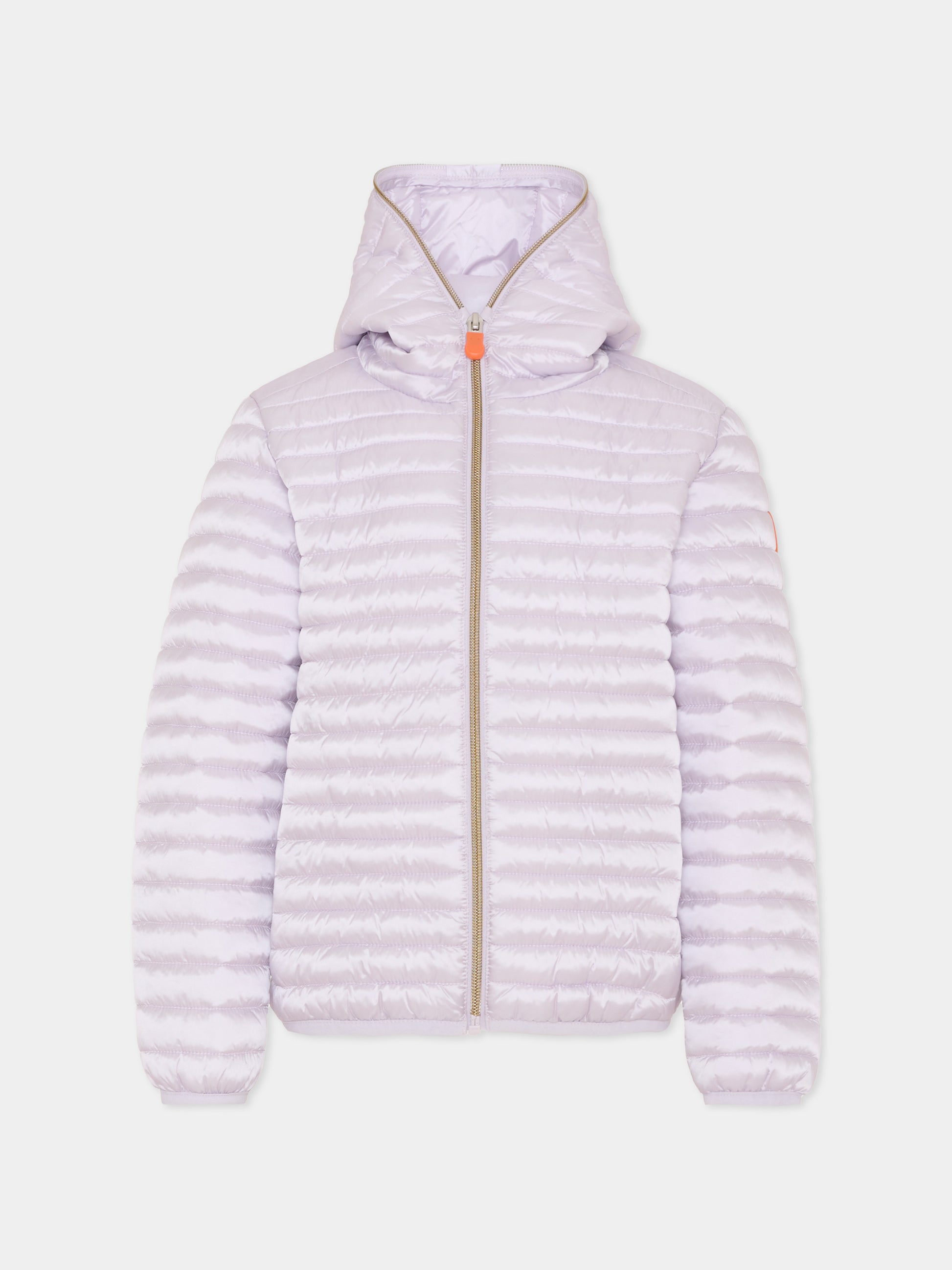 Piumino Iris lilla per bambina con logo,Save The Duck Kids,J32310G IRIS22 80048